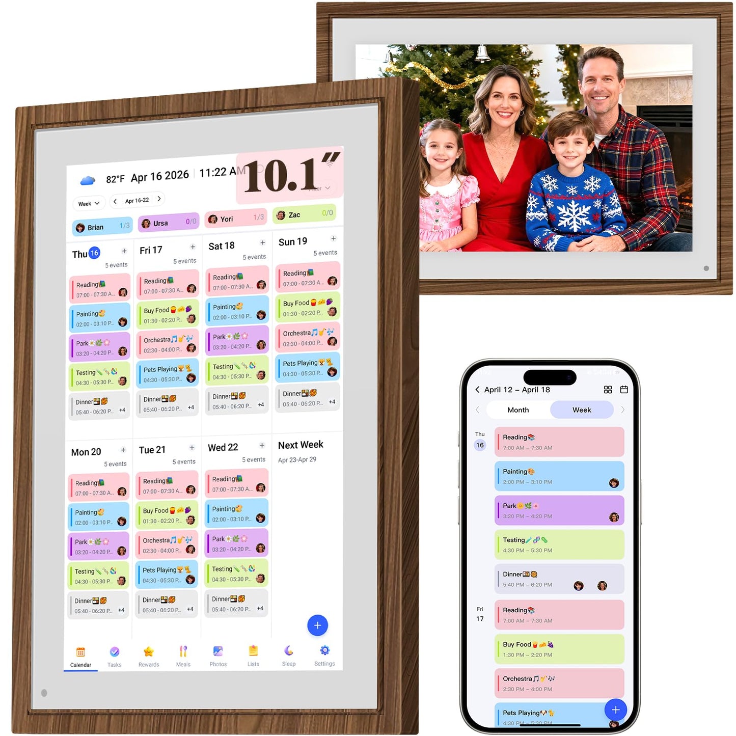 10.1 Inch Digital Calendar & Chore Chart – Smart Touchscreen Interactive Display, Electronic Calendar for Family Organization, Digital Wall Calendar& Desk calendar for Family Schedules, family calendar for wall