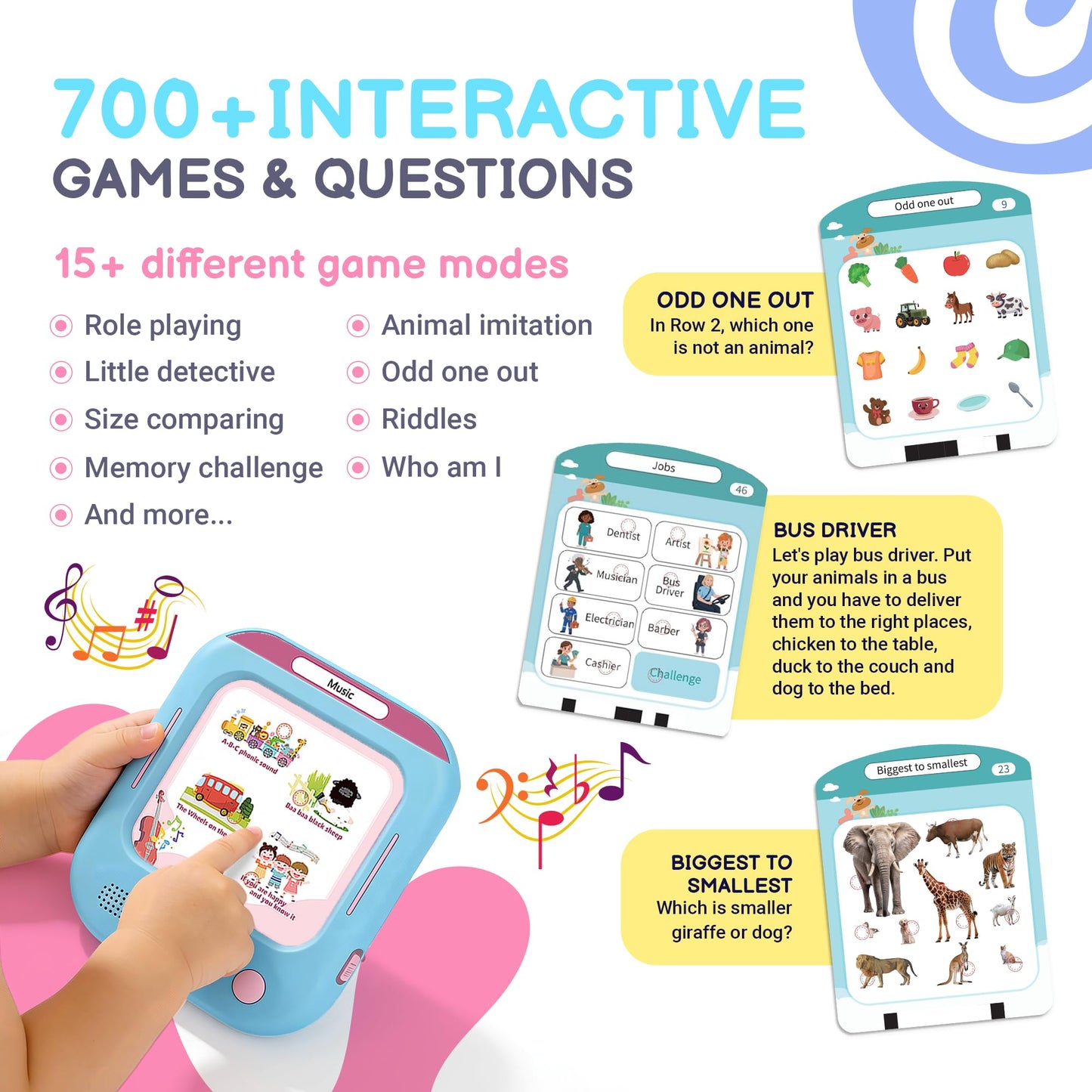 QuTZ Talking Flash Cards, Phonics Flash Cards, Learn to Read with 246 Pages, 29+ Themes, 1200+ Words & Fun Facts, 700+ Interactive Games, Toddler Learning Toys for 2-6 Year Old, 272 Pages