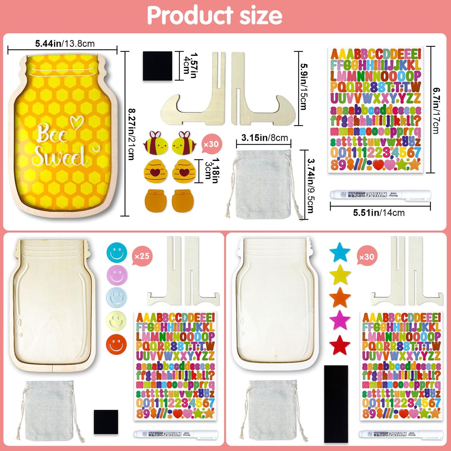 haotuntrek Magnetic Reward Jar with Star Jar for Kids - Classroom Reward Chart, Behavior Incentives System & Class Reward Tool for Home and Schoo (Star)
