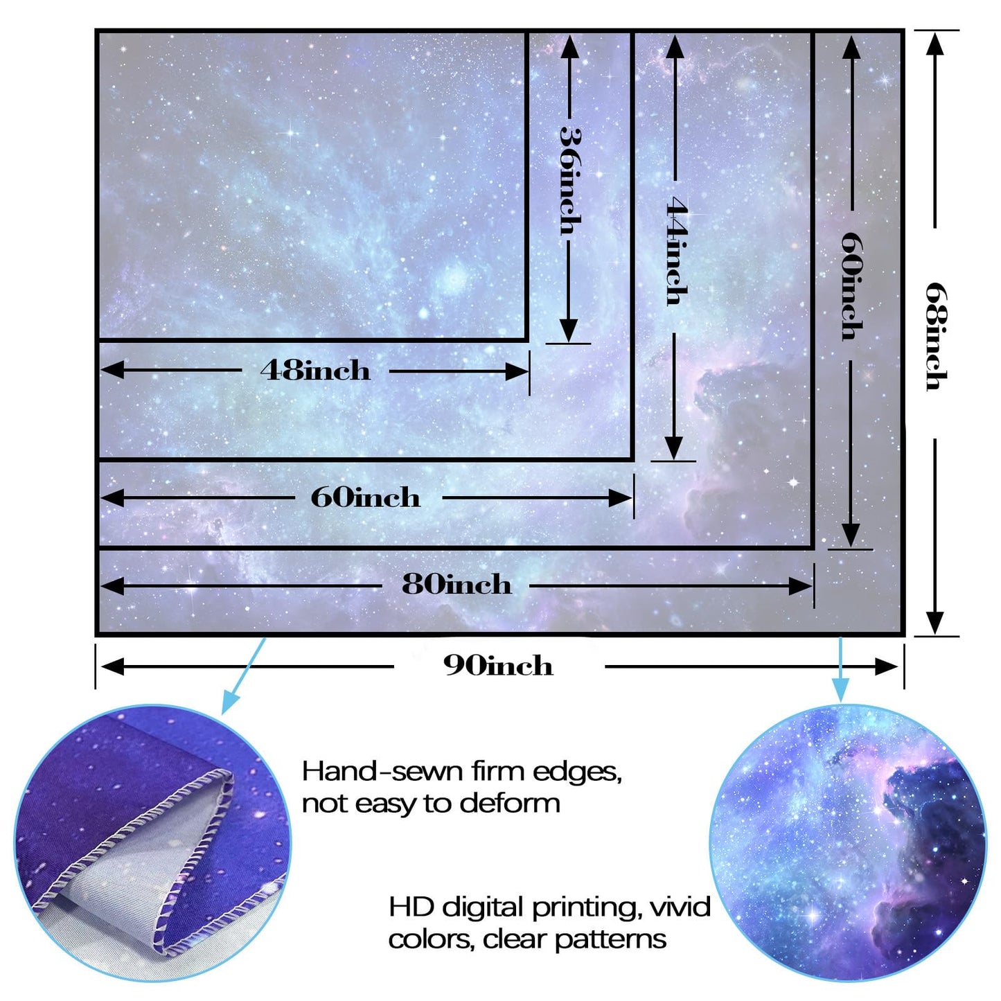 Spenlife space Tapestry star Wall Tapestry Galaxy Wall Hanging Tapestries for Bedroom Perfect for Living Room, Bedroom, Dorm Decor Space 44×60 Inches