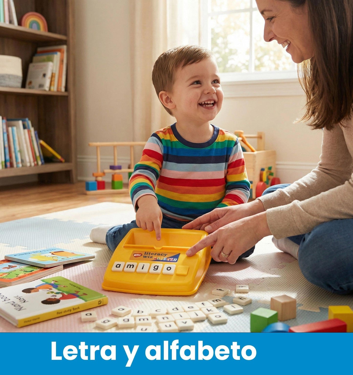 BOHS Spanish Literacy Wiz Spelling Game - Espanol Lower Case 60 Flash Cards - Preschool Language Learning Educational Toys