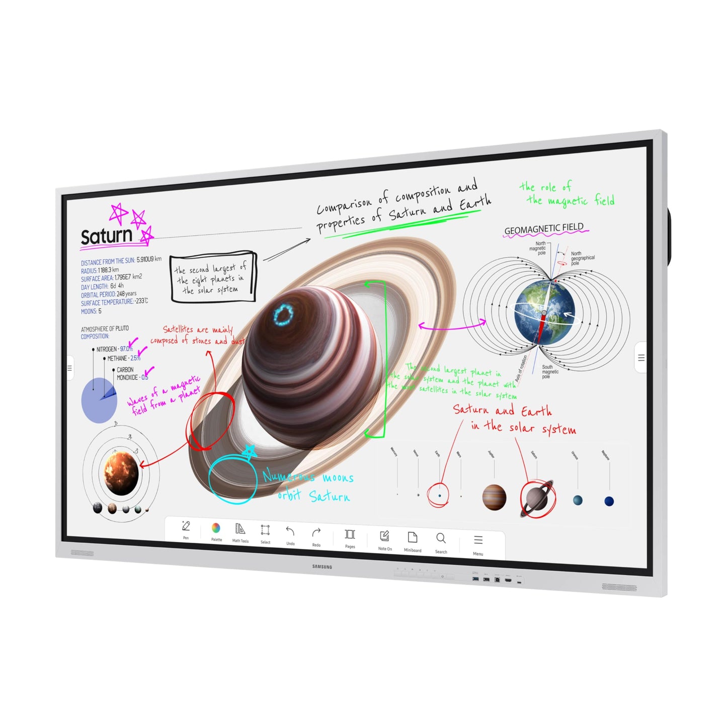 Samsung Pro 85” 4K WMB Interactive Display, SmartView+, Built-in Speakers, Wi-Fi and Bluetooth Embedded, Durable Screen, Universal Pairing, LH85WMBWLGCXZA