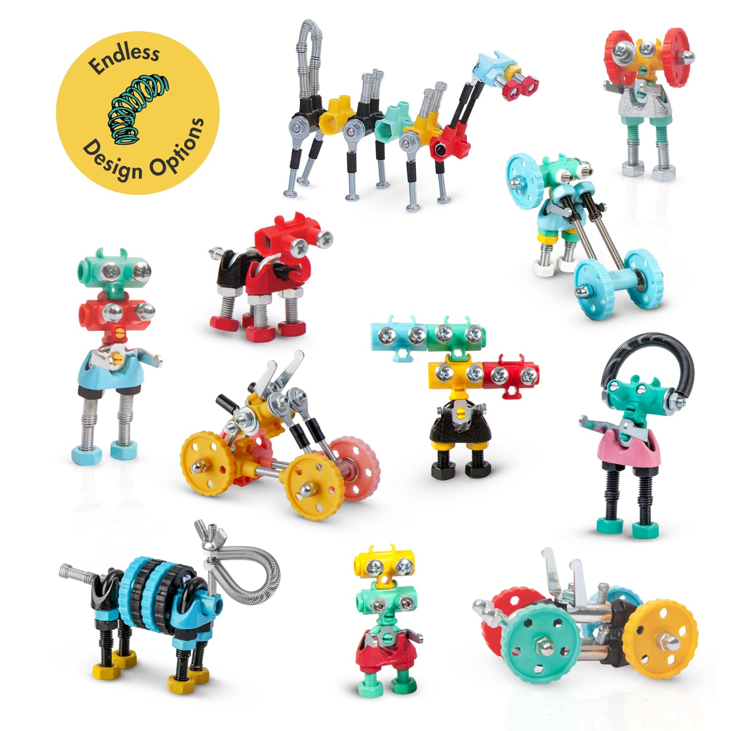 The Off Bits Educational STEM Toys for 6+: Robot Toy Building Sets, 3-in-1 Engineering Kit for Boys and Girls, Build Your Own STEM Building Toys with Endless Possibilities (Educational Kit)