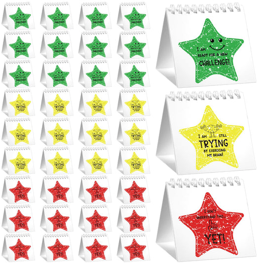 Chivertion 36 Pcs I Need Help Mini Flip Charts Star Classroom Management Need Tools Behavior Self Assessment Cards for Teachers School Educational and Learning Activities Supplies(Novel Style)