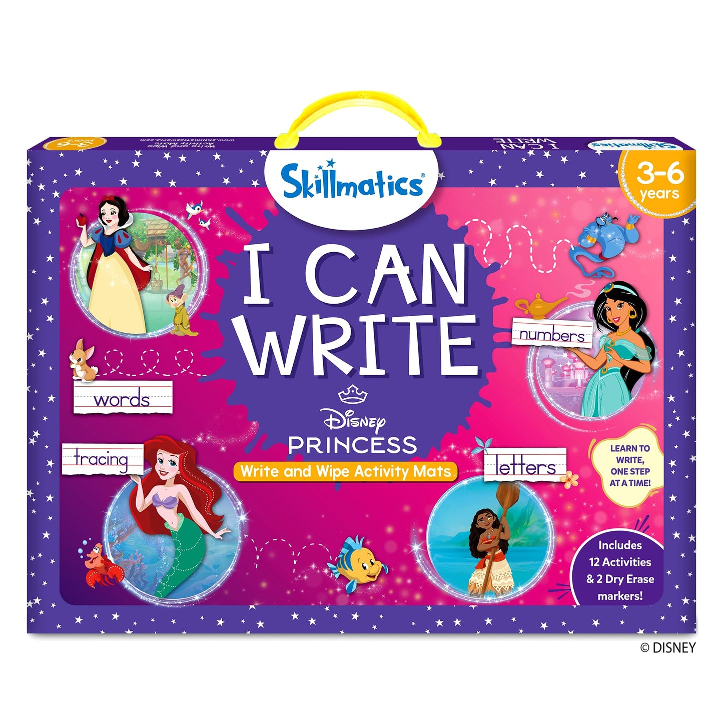 Skillmatics I Can Write Disney Princess - Reusable Preschool Learning Activities, Educational Toys & Games, Handwriting Aid, Back to School, Screen-Free Fun, Gift for Students, Kids, Toddlers Ages 3-6