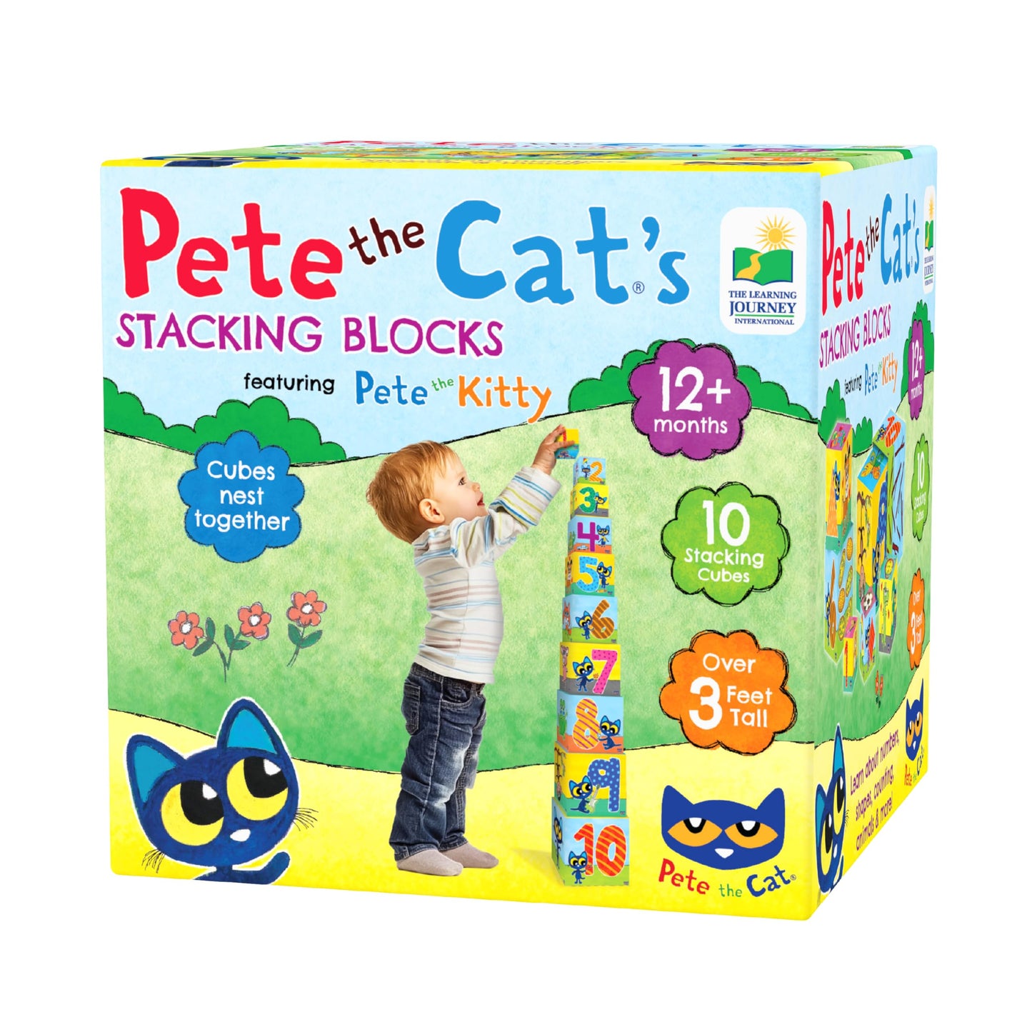 The Learning Journey Pete the Cat Stacking Blocks – 10 Colorful Nesting Cubes – Educational Toddler Toy for Ages 12 Months+ – STEM Learning & Developmental Play