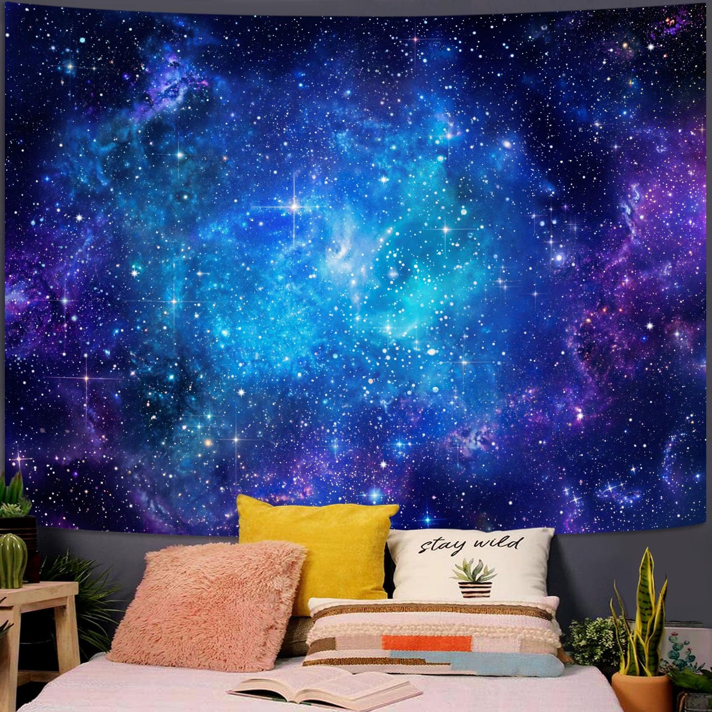 Spenlife Space Tapestry Star Wall Tapestry Galaxy Wall Hanging Tapestries for Bedroom Perfect for Living Room, Bedroom, Dorm Decor Space2 44×60 Inches