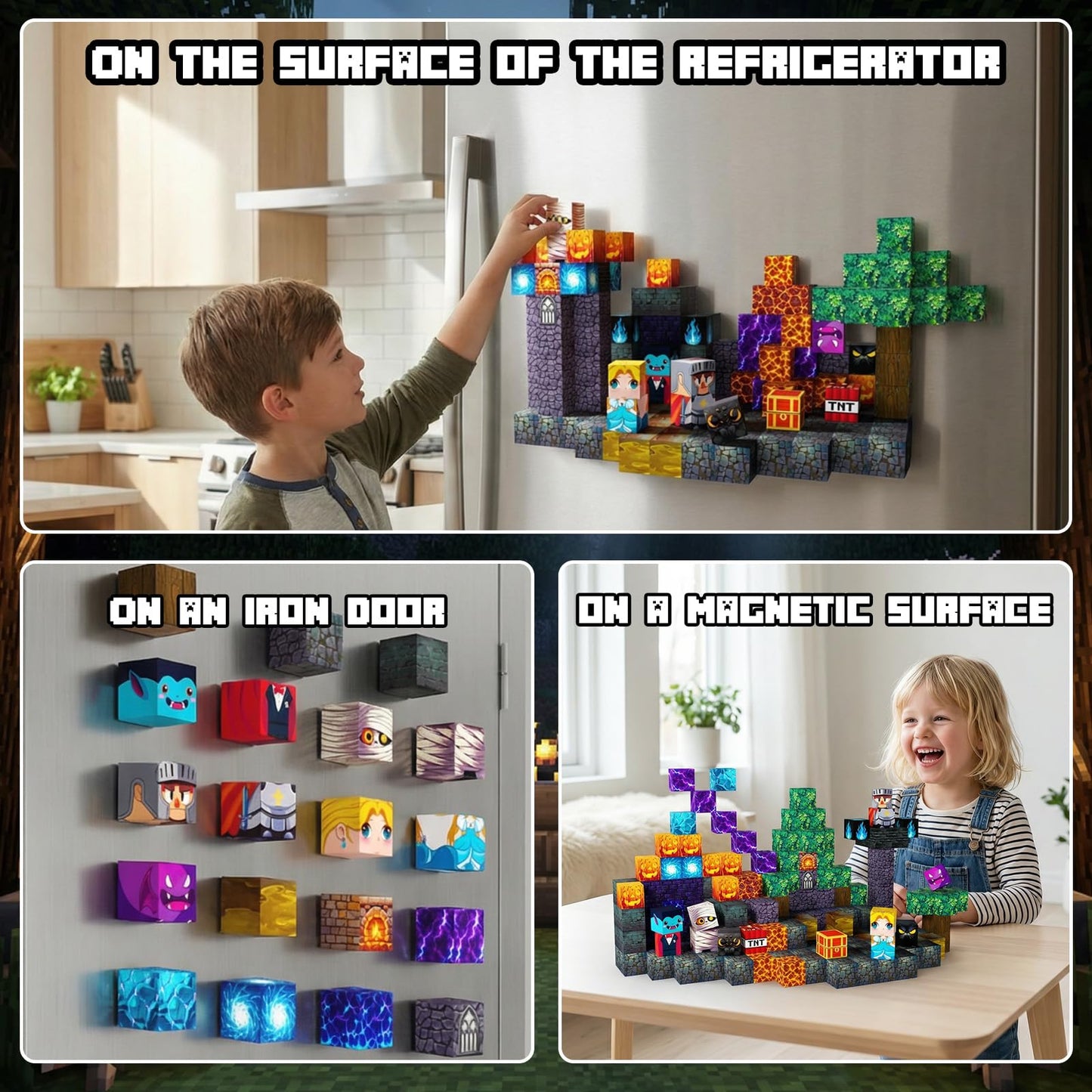 Lukoca 200PCS Magnetic Building Blocks with Light Up Blocks, STEM Educational Construction Toys, Sensory Learning Toys for Kids Ages 3-8+, Birthday for Boys & Girls