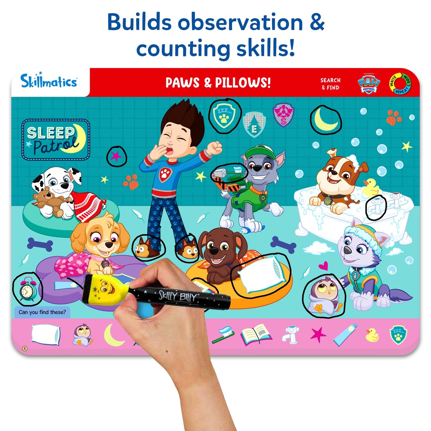 Skillmatics Search and Find PAW Patrol Educational Game - Reusable Preschool Learning Activities, Perfect for Toddlers & Kids Who Love Toys, Art & Crafts, Gifts for Boys & Girls Ages 3, 4, 5, 6