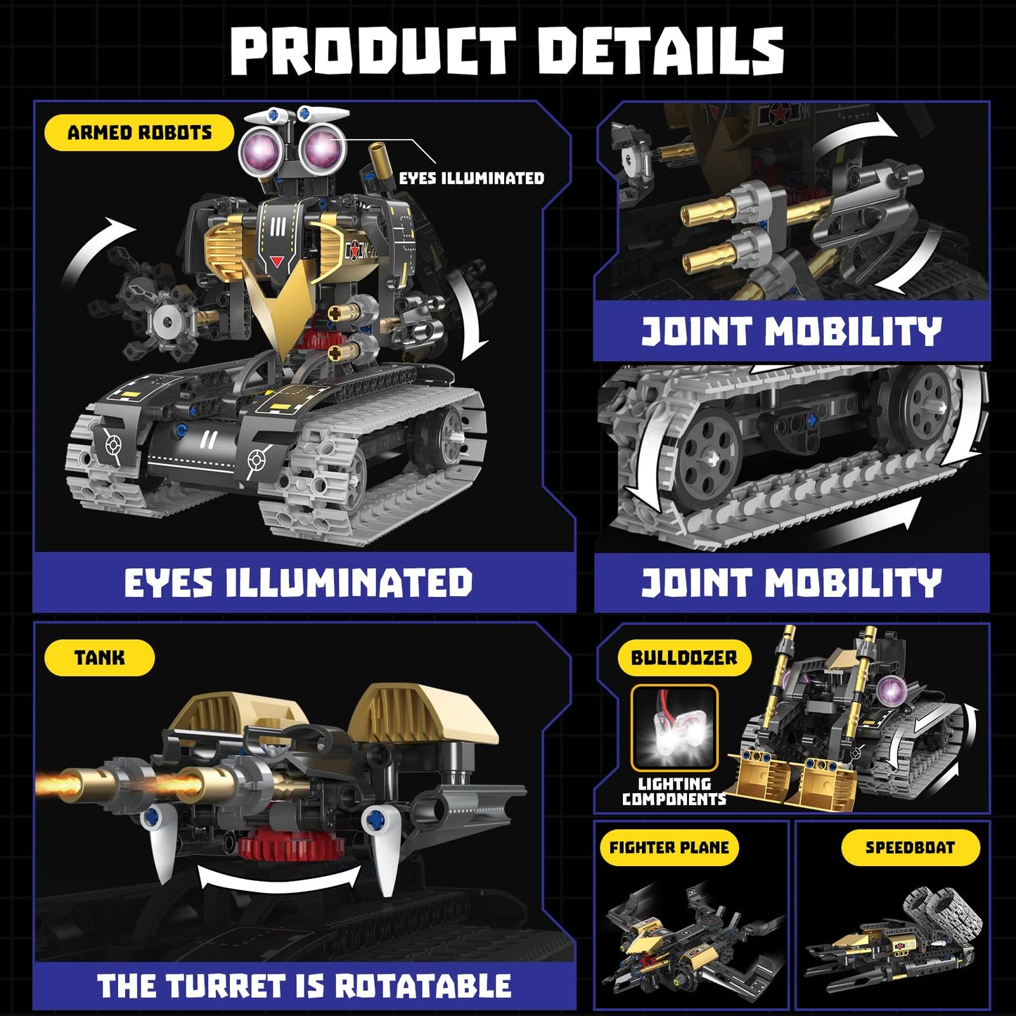 Ansnibe Robot Building Kit with APP/Remote Control STEM Gifts for Boys Age 6-16,Technic Coding Robotic Toys for Kids Birthday, Buildable 5in1 Models with 323+ Pieces