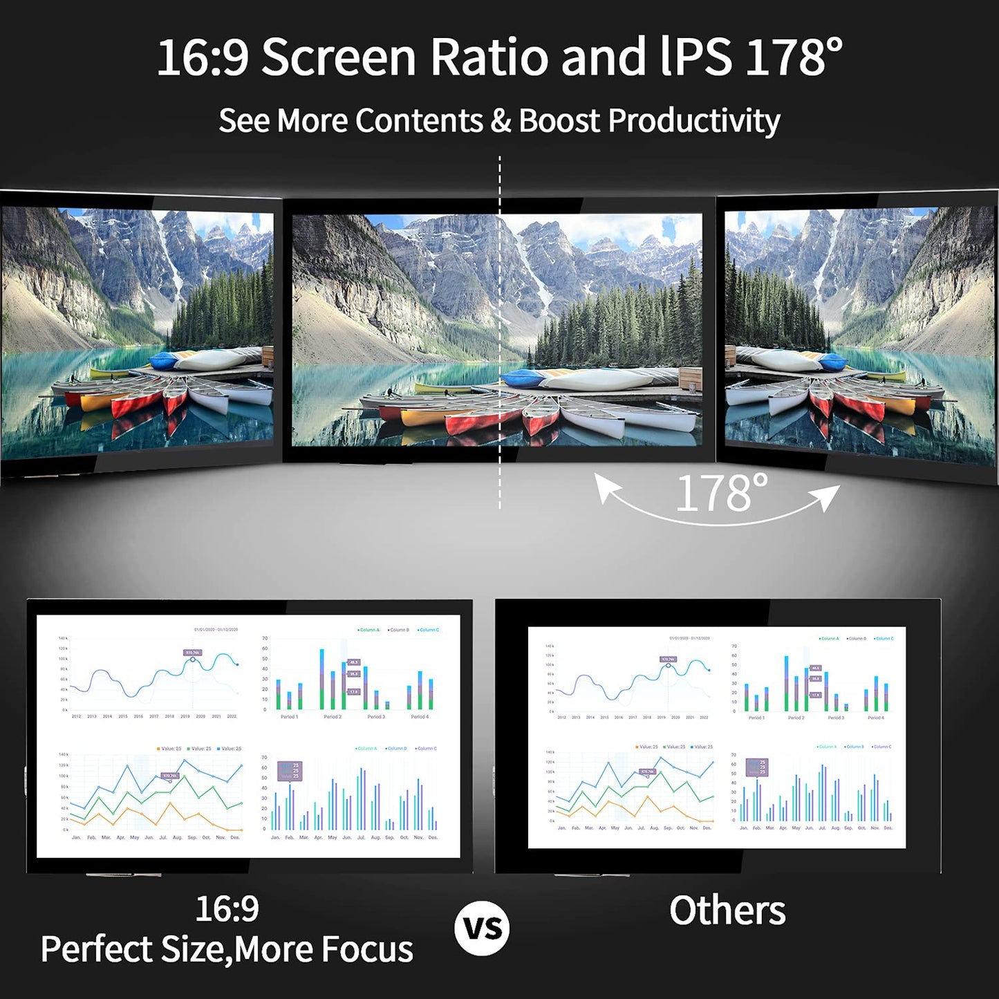 HMTECH Raspberry Pi Screen 10.1 Inch Touchscreen Monitor 1024x600 Portable HDMI Monitor 16:9 IPS Screen Display for Raspberry Pi 5/4/3/2/Zero/B/B+ Win11/10/8/7, Free-Driver