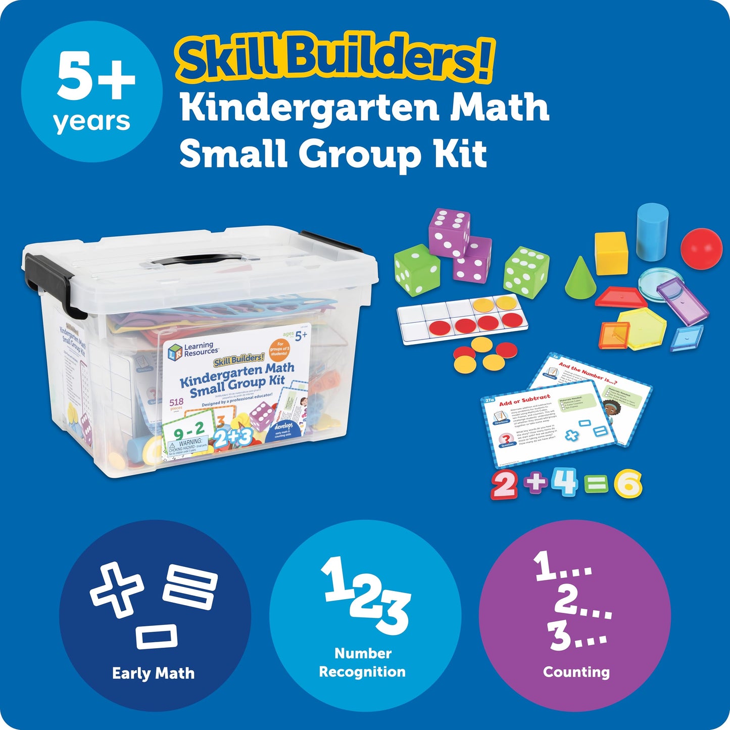 Learning Resources Skill Builders Kindergarten Math Small Group, Math Manipulatives, STEM Activities, Classroom Must Haves, Montessori Toys, School Supplies, Counting Cubes Toys