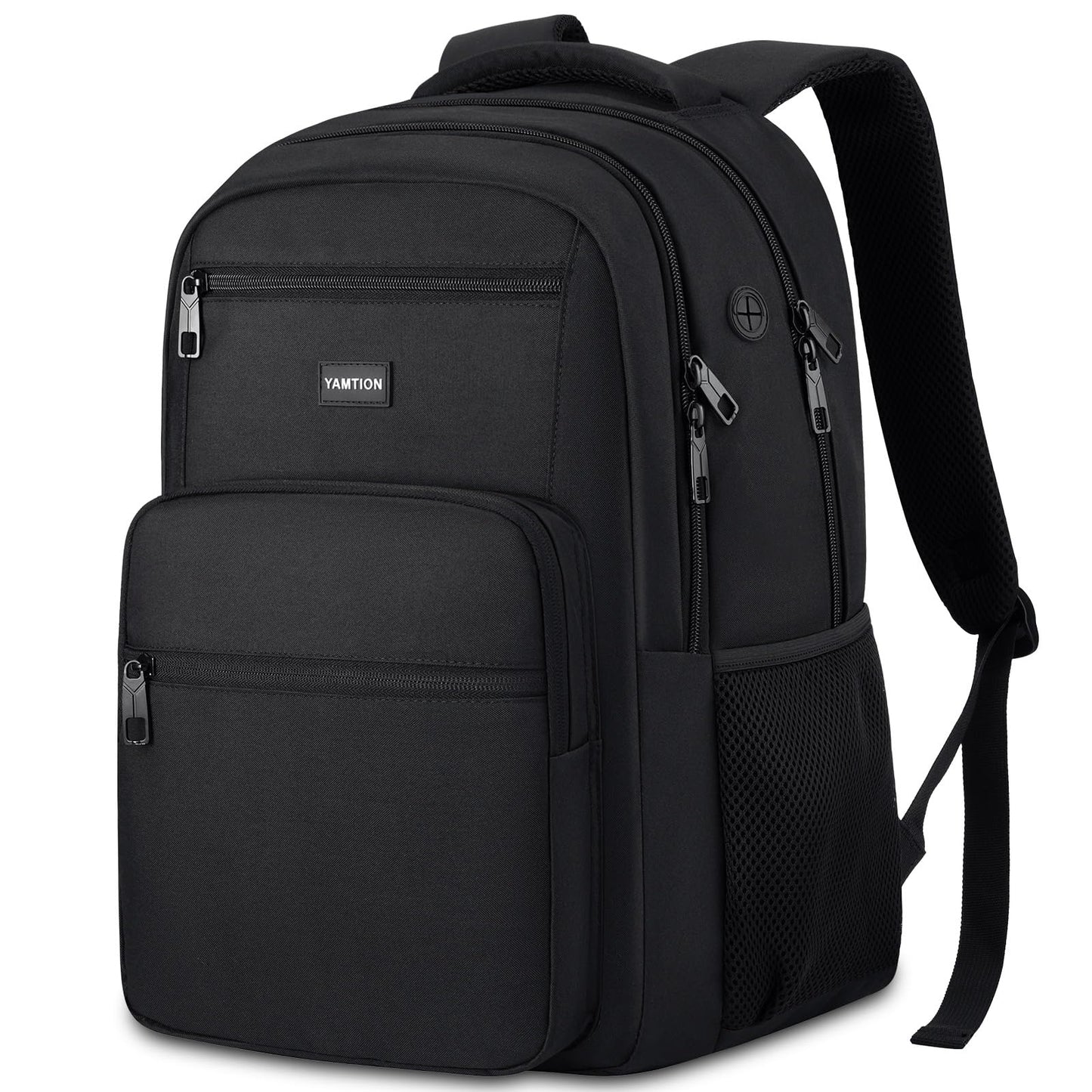 YAMTION Laptop Backpack for Men and Women, Black Backpack, School Backpack for Boys and Girls, Bookbag, Work Backpack Fits 15.6 Inch Laptop and Notebook
