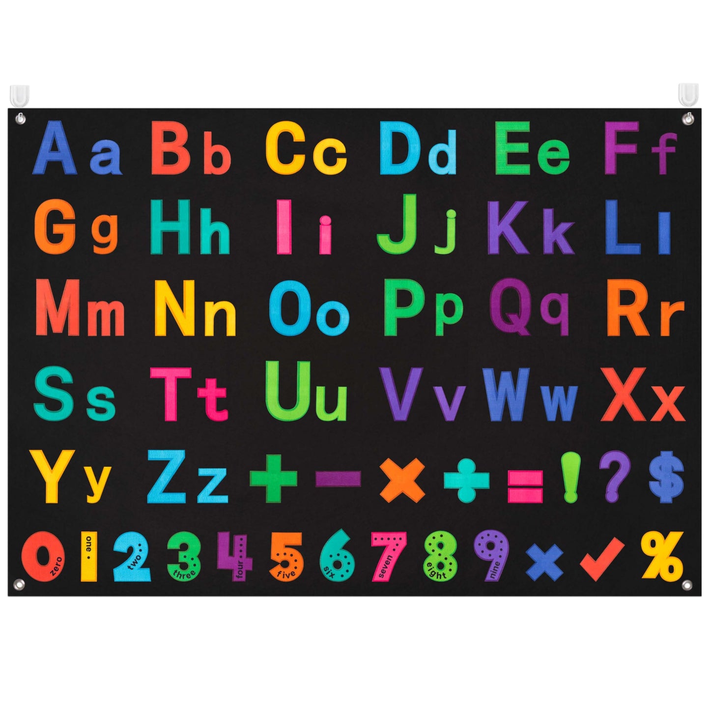 WATINC ABC Learning Felt Board Set - 151Pcs Large 41x30 Inch Flannel Letters Numbers Math Symbols Kit, Preschool Educational Toy for Toddlers Classroom Homeschool