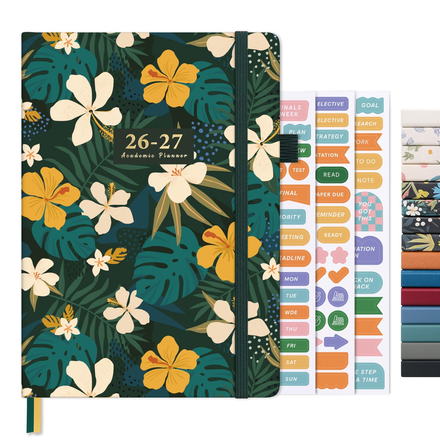 And Per Se Academic Planner 2026-2027 – Weekly & Monthly Planner, July 2026 to June 2027, A5 Leather Hardcover with Inner Pocket – Student & Teacher Organizer, 5.7" x 8"(Jungle Flora)