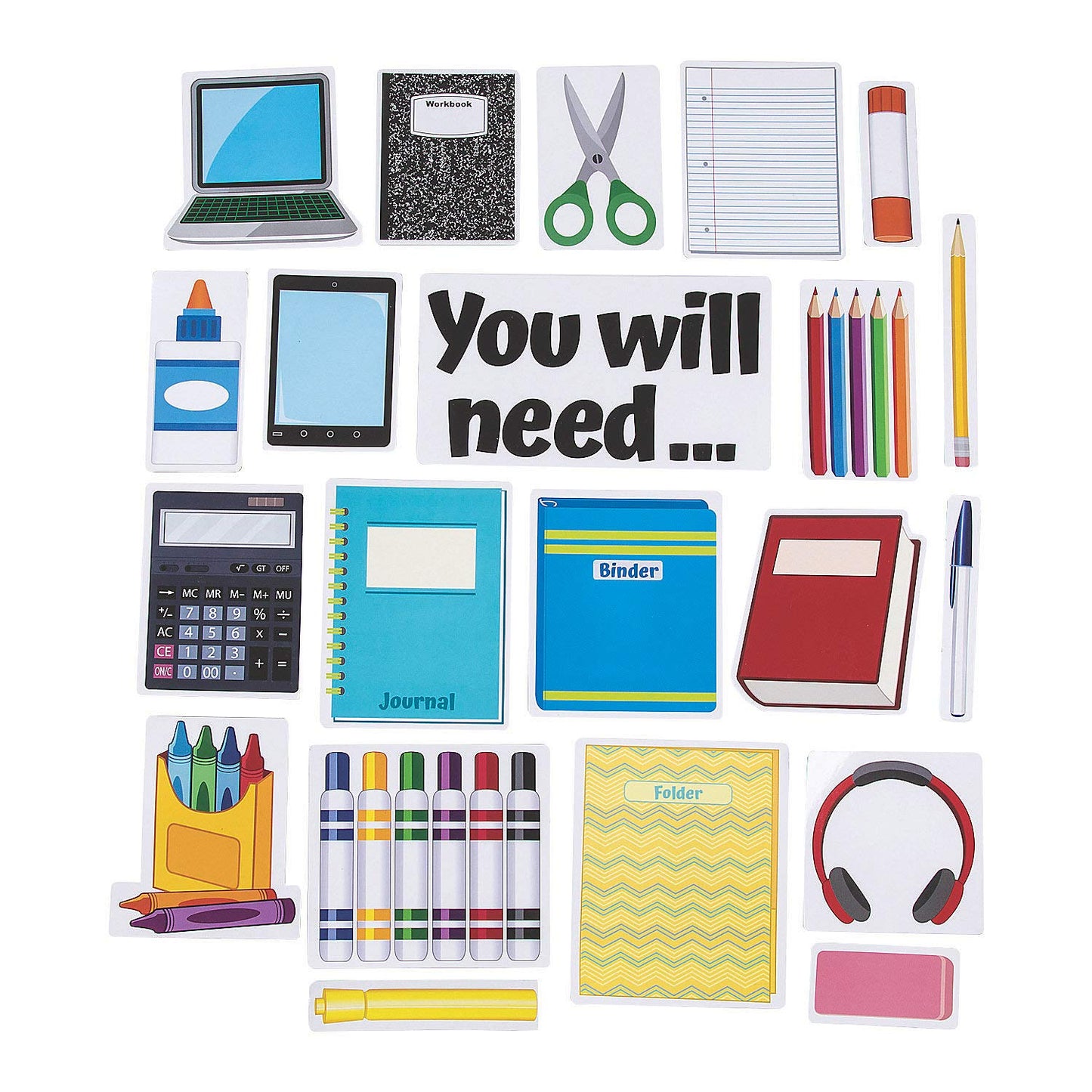 Fun Express Classroom Magnets for Whiteboard - 21 Piece Educational Supply Management Set for Elementary Teachers | Magnetic School Supplies with Visual Icons Student Organization Learning Activities