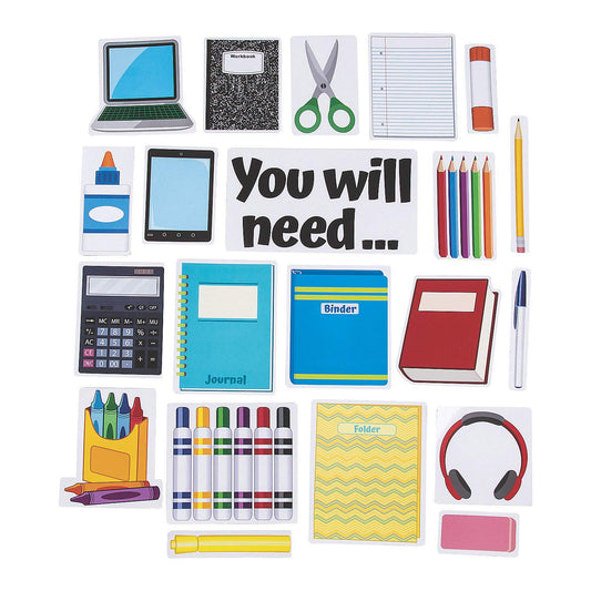 Fun Express Classroom Magnets for Whiteboard - 21 Piece Educational Supply Management Set for Elementary Teachers | Magnetic School Supplies with Visual Icons Student Organization Learning Activities