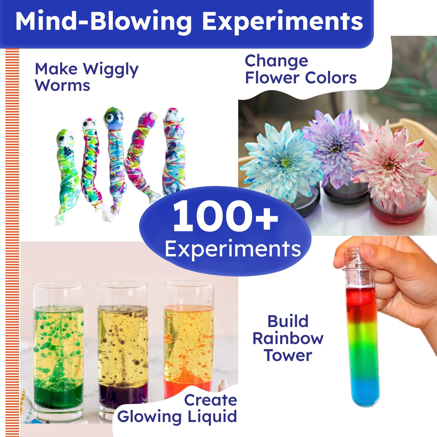 Butterfly EduFields 100+ Science Kits for Kids Age 5-7 | Birthday Gifts for 4 5 6 7 8 Year Old Boys & Girls | DIY Chemistry Experiments kit | Learning and Educational Projects