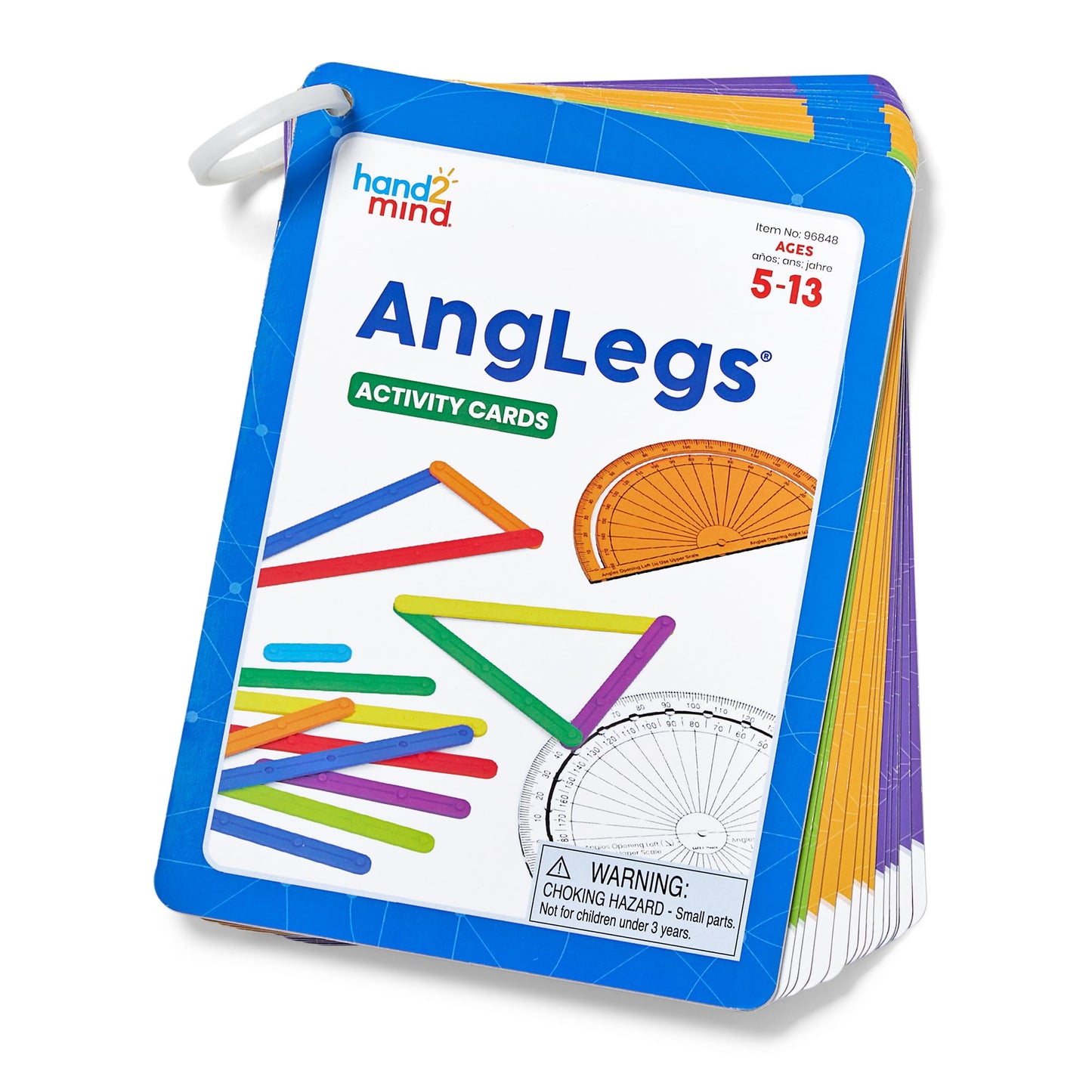 hand2mind AngLegs Small Group Set with 8 Protractors, Geometry Manipulatives, Geometric Shapes for Classroom, Montessori Math Materials, Math Teaching Tools, 4th Grade Math Manipulatives for Kids
