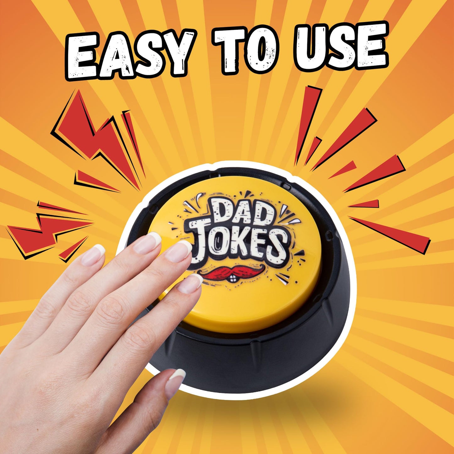 Loudmore Gifts for Dad and Fathers-Talking Button with Funny Jokes Gifts from Daughter and Son White Elephant Gifts Gag Novelty Buttons Men Birthday Gift