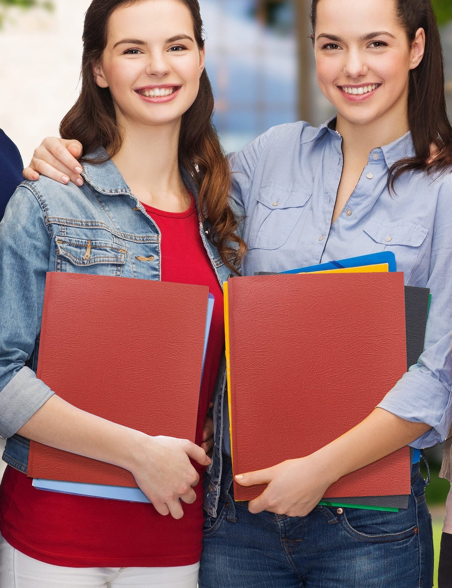SUNEE 2 Pocket Folders with Prongs (25 Pack, Red), Paper Folders with 2 Pockets and 3 Prongs Fit Letter Size Paper, Folders with Prongs for School Office Home Business
