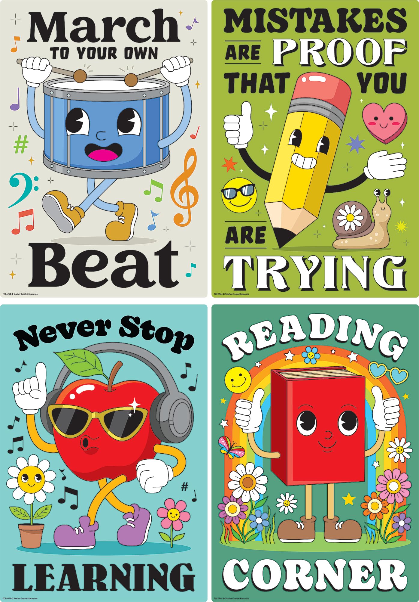 Teacher Created Resources Retro Fun Educational Poster Pack (TCR6964)