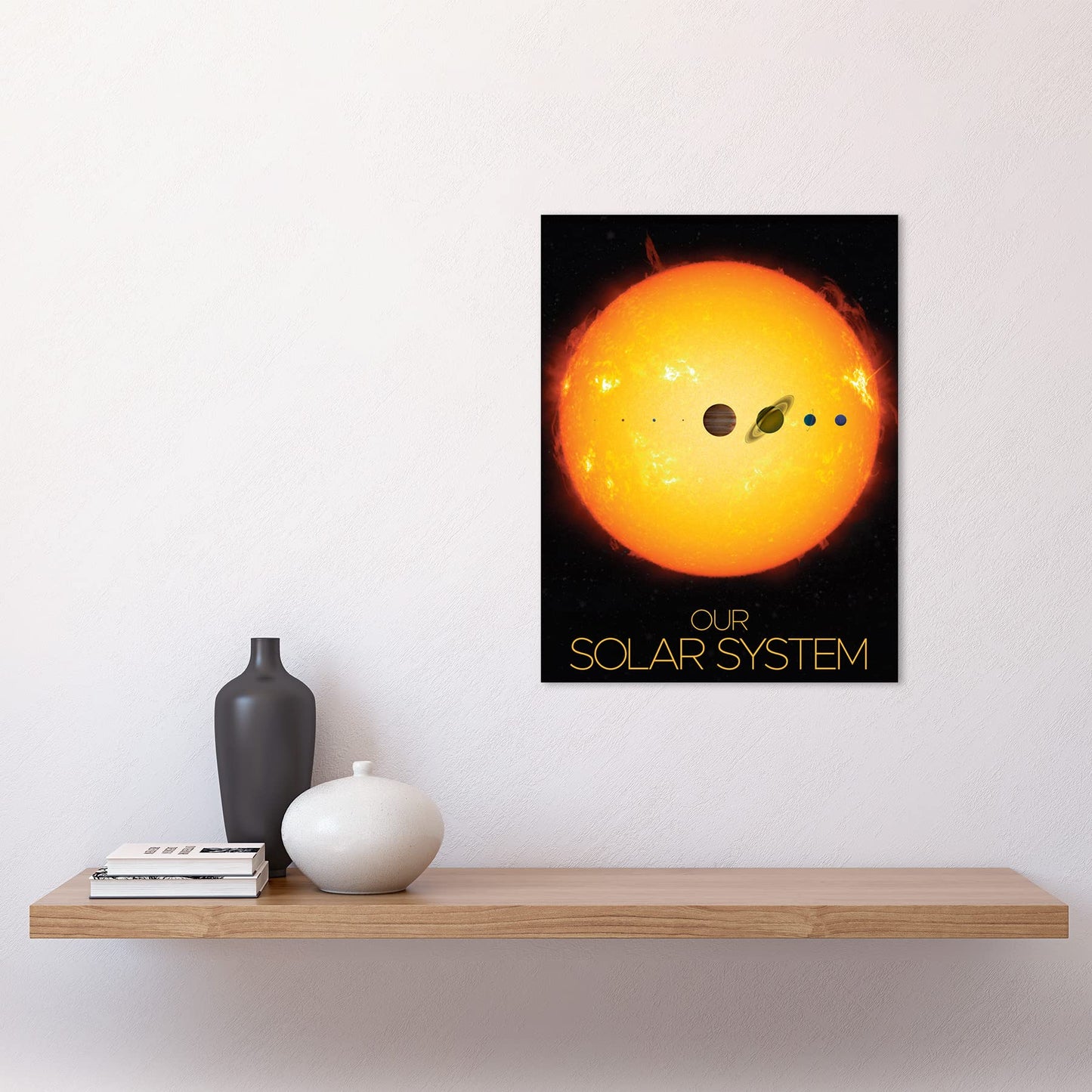 Artery8 NASA Our Solar System Planets and Sun Size Comparison Unframed Wall Art Print Poster Home Decor Premium