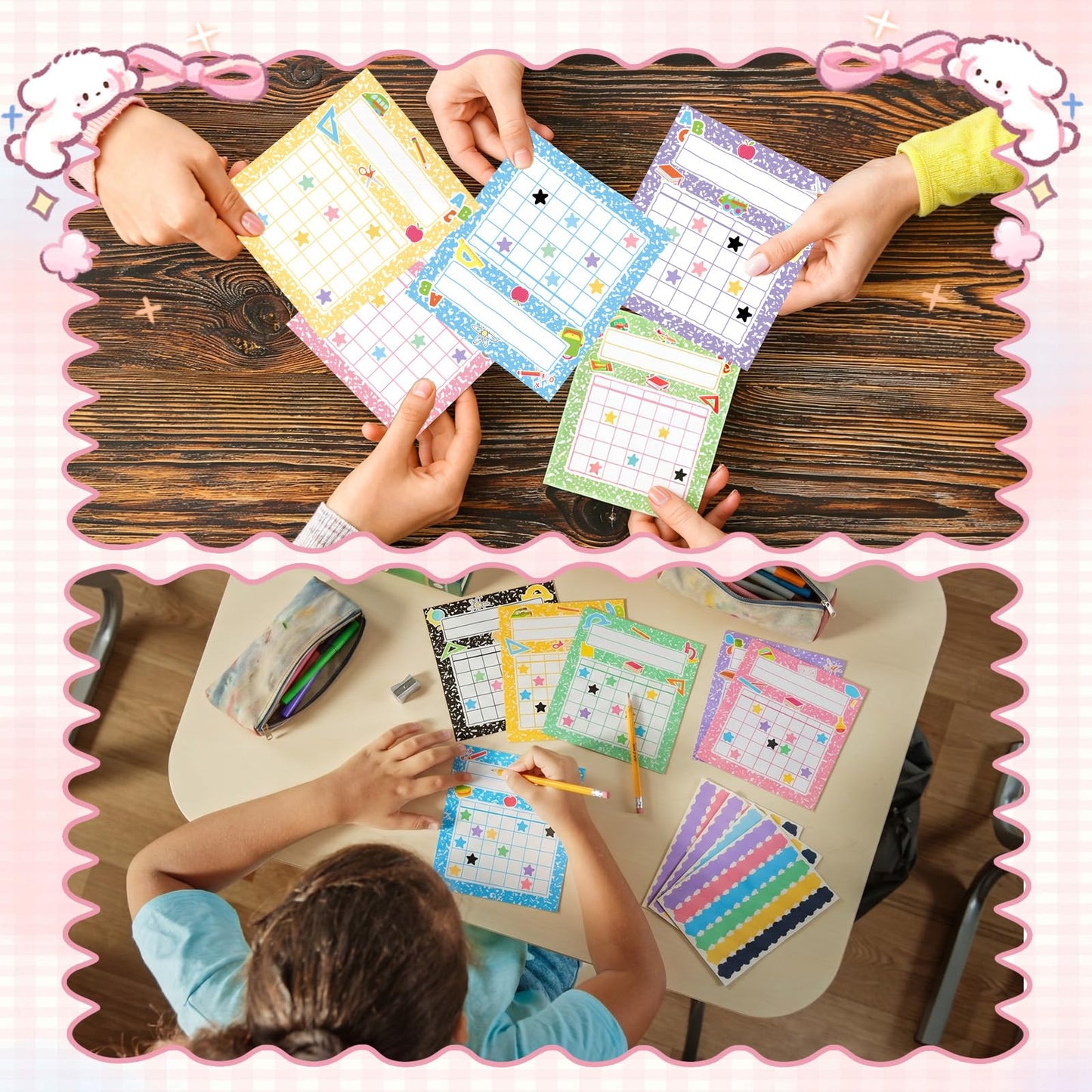 Sabary 120 Pack Composition Incentive Charts for Classroom with 59 Sheets 4248 Pcs Star Incentive Chart Stickers for Students Writing Achievement Progress Tracking Home Behavior Positive Reinforcement