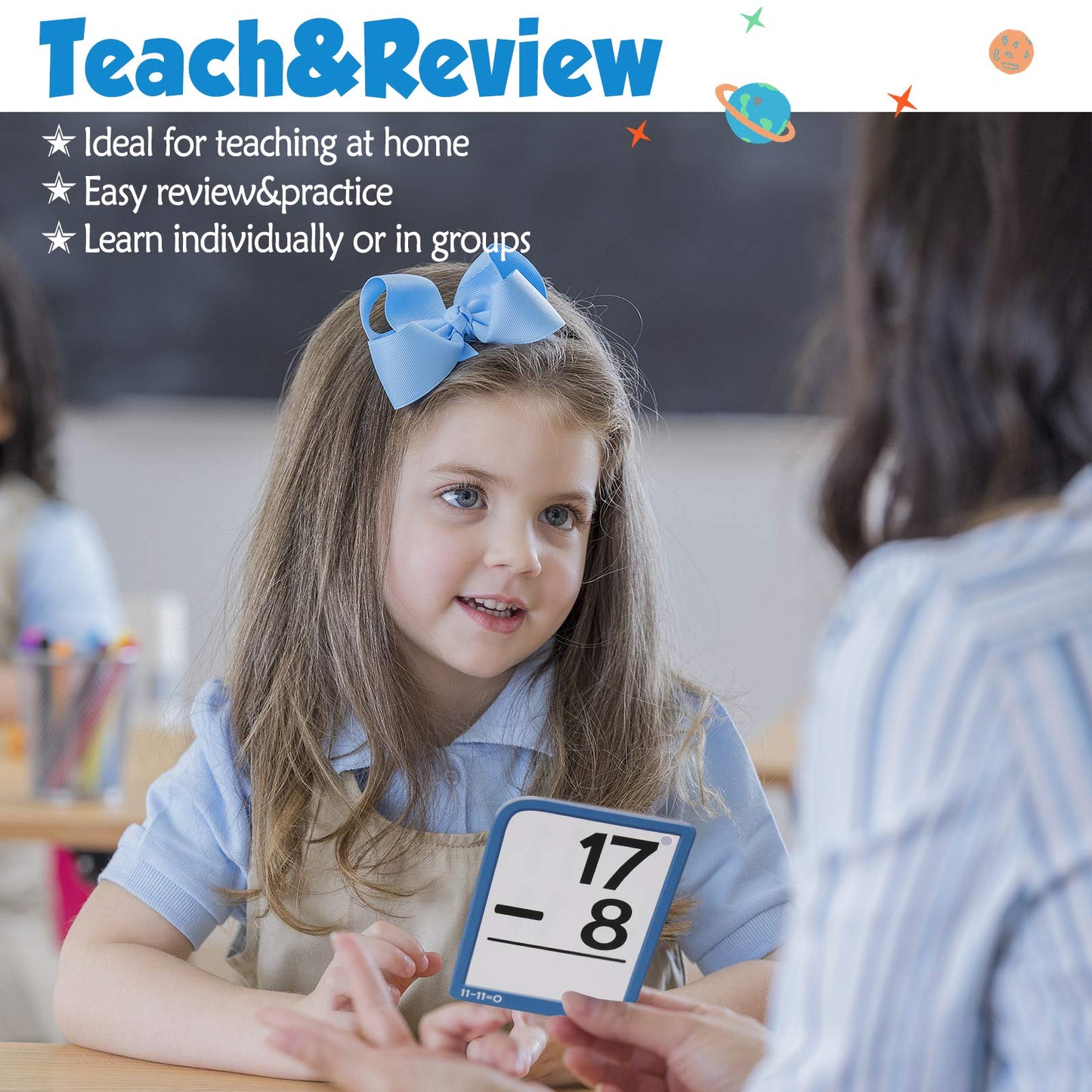 Torlam Multi Math Flash Cards for Kids Ages 4-8 - Addition, Subtraction, Multiplication, & Division - All Facts 0-12 with 4 Rings, Math Games for Kids 6-8 3rd 4th 5th 6th Grade - 332 Cards Total