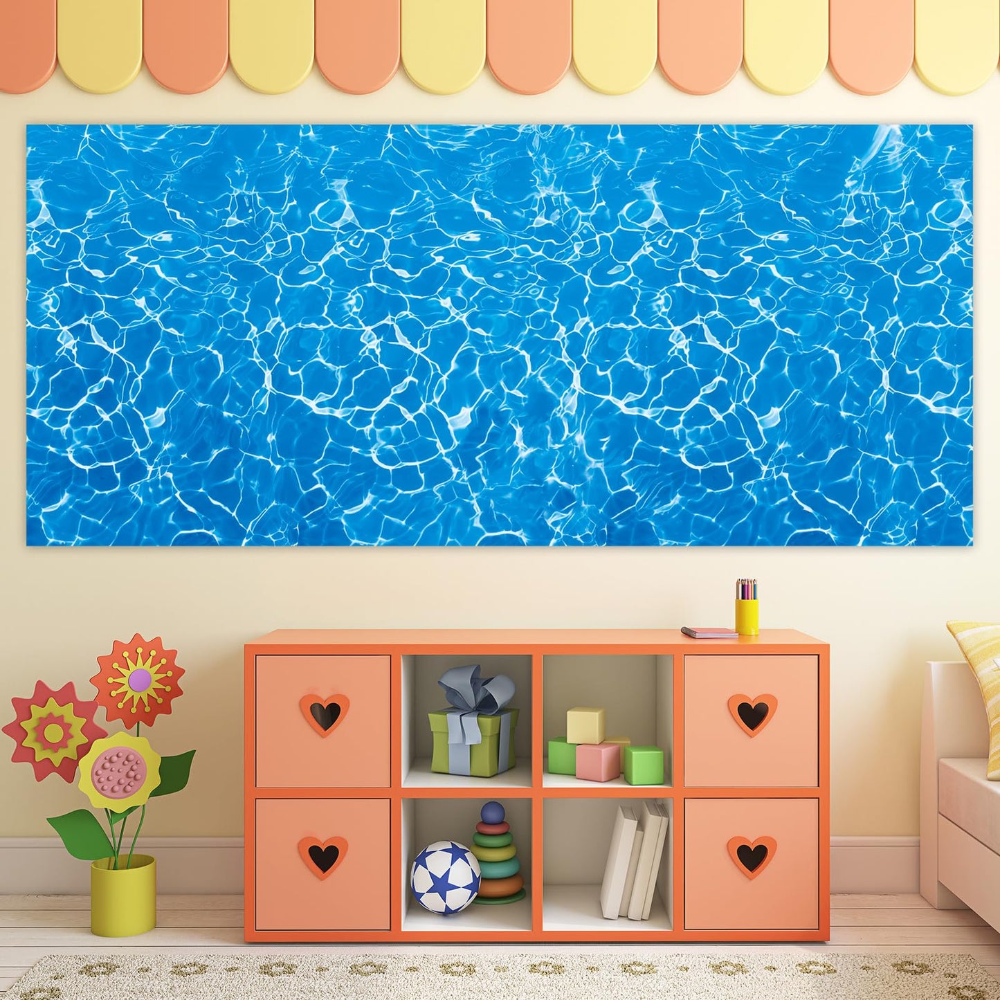 CHUNNIN Under The Sea Bulletin Board Decoration Ocean Theme Bulletin Board Background Creative Classroom Decor Arts Crafts Classroom Home Wall Decor Education Back to School Display Supplies