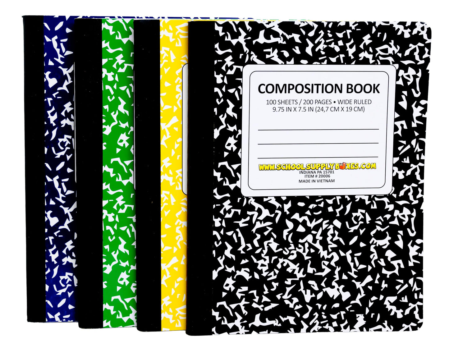 School Supply Boxes | Elementary Writing Bundle (1 Box) | Back to School Essentials Kit for Students & Teachers | Includes Wide-Ruled Filler Paper, Wide-Ruled Notebooks, 12 ct. Pens, & More