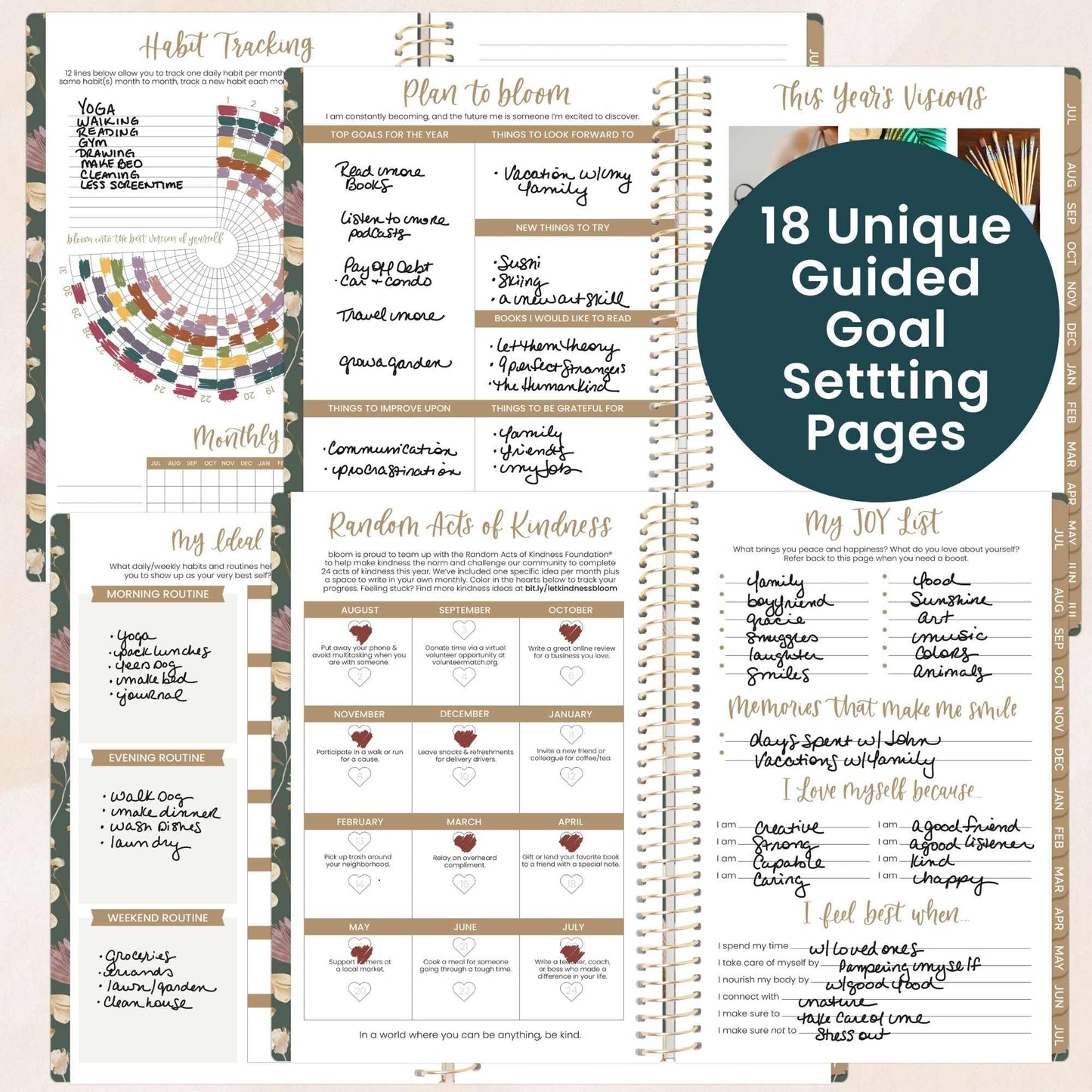 bloom daily planners 2026-2027 Planner - Academic Year (July 2026 - July 2027) Monthly & Weekly Soft Cover Planner for Women - 13 Month Calendar Agenda Book with Stickers - 5.5" x 8.25" - Butterfly Garden