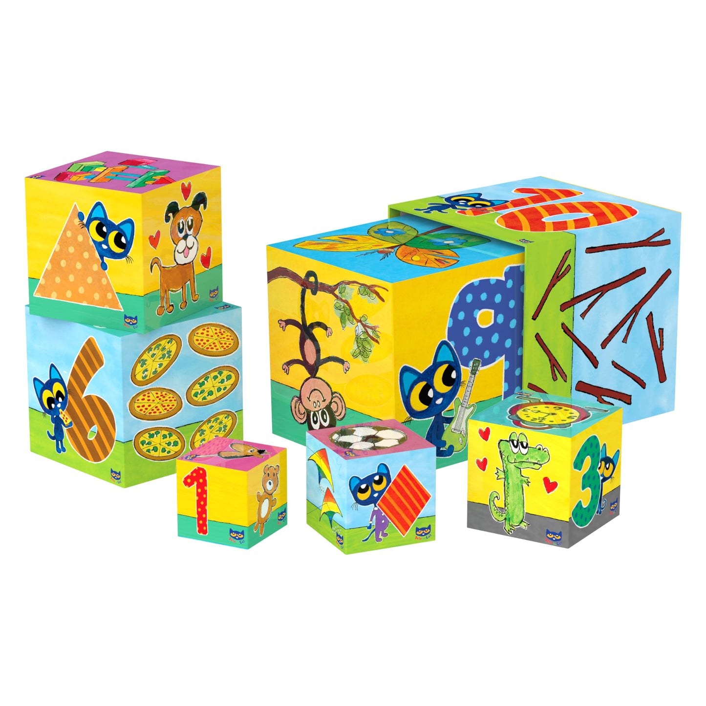 The Learning Journey Pete the Cat Stacking Blocks – 10 Colorful Nesting Cubes – Educational Toddler Toy for Ages 12 Months+ – STEM Learning & Developmental Play