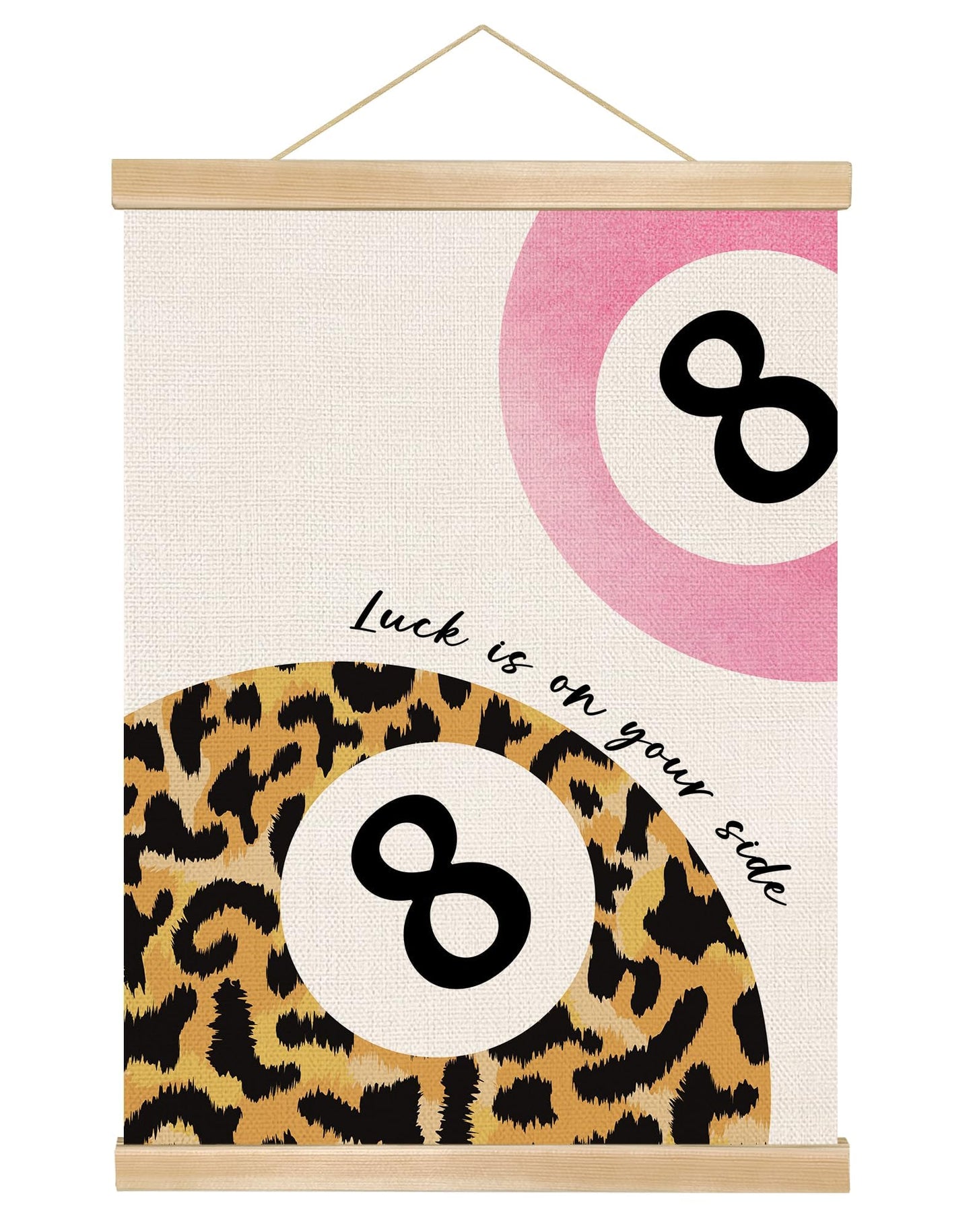 You found a duck Luck Is On Your Side Lucky Number 8 8-Ball Linen Wall Art,Pink Number 8 Wall Poster Decor for Dormitory, Office, or Home, Best Gift for Friends& Sisters 18.5×14 Inch (LKY01)