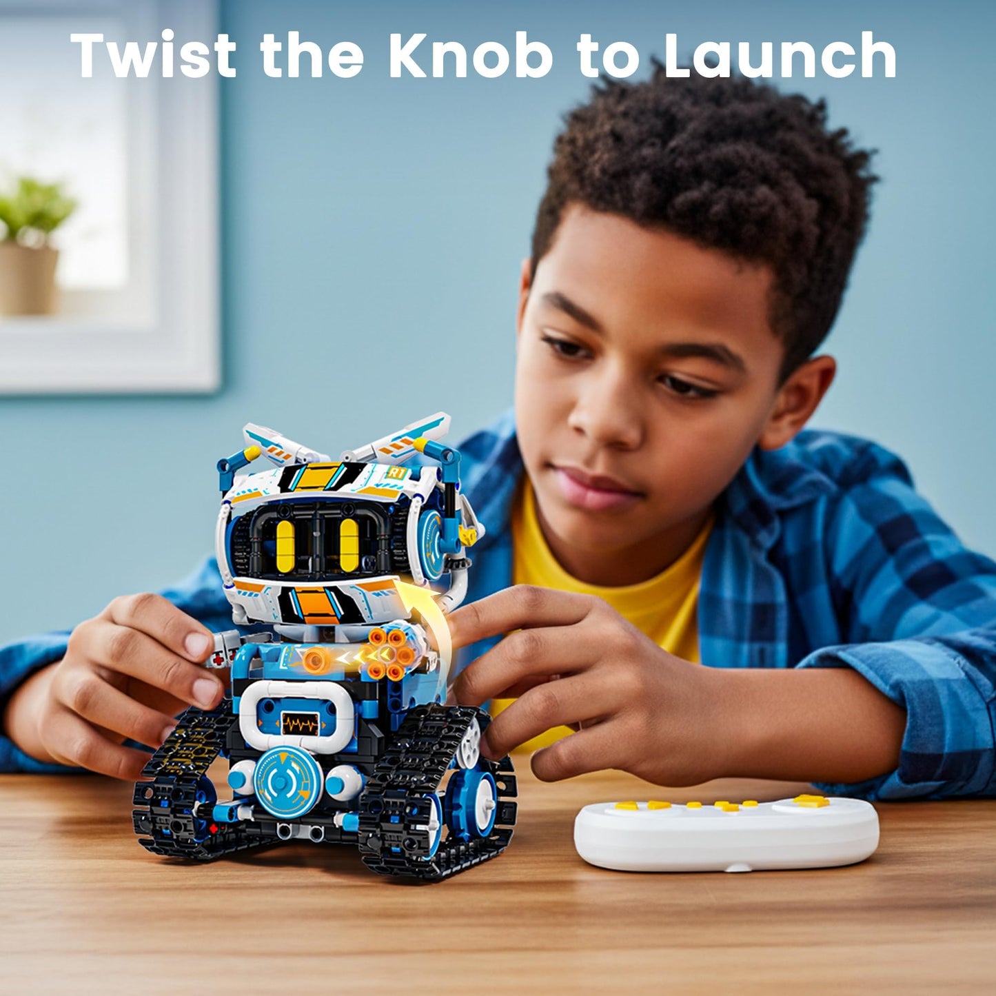 Glikid 5 in 1 STEM Robotics Kit for Kids 8-12, APP & Remote Control Robot Building Kit, Science Project Kit & STEM Toys for Ages 8-13, Gifts for 8 Year Old Boys Girls