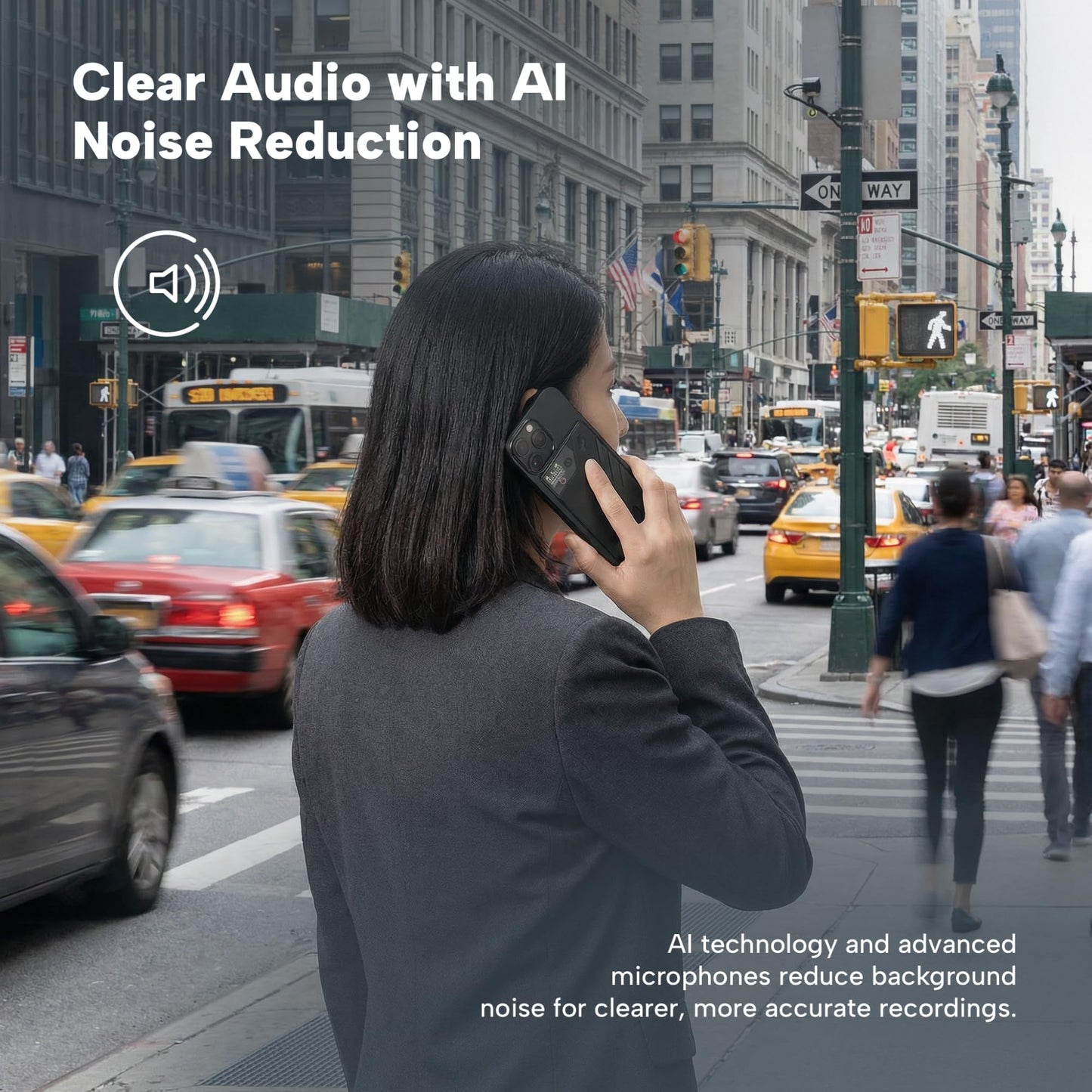 KS SHOP AI Voice Recorder Premium | Real-Time Transcription & AI Summaries | 256 Languages | Smart Recording Device for Meetings, Calls & Lectures | 64GB Storage | App Control