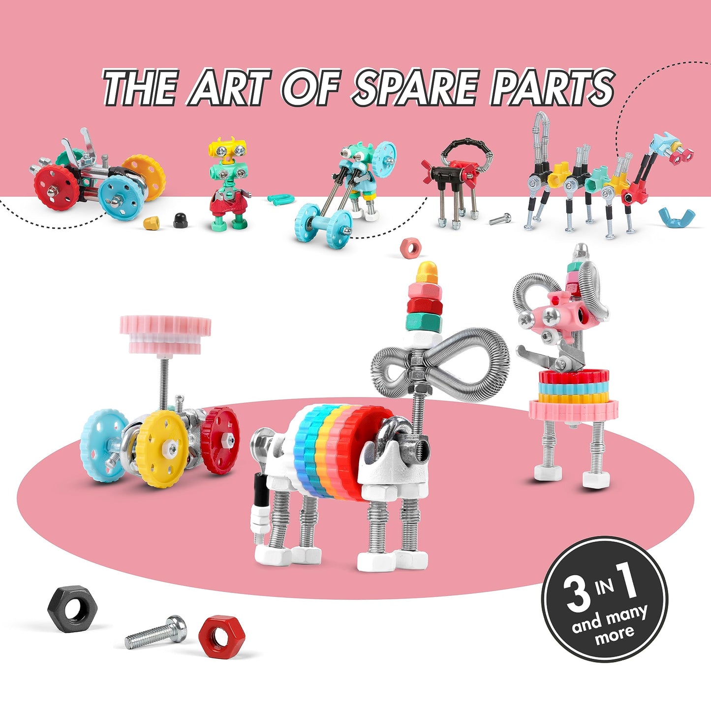 The Off Bits Animals Collection: Creative Robot Toy Model Kit for Kids 6+, Engaging Toy Building Sets for Boys and Girls, Build Your Own STEM Building Toys Engineering Kit