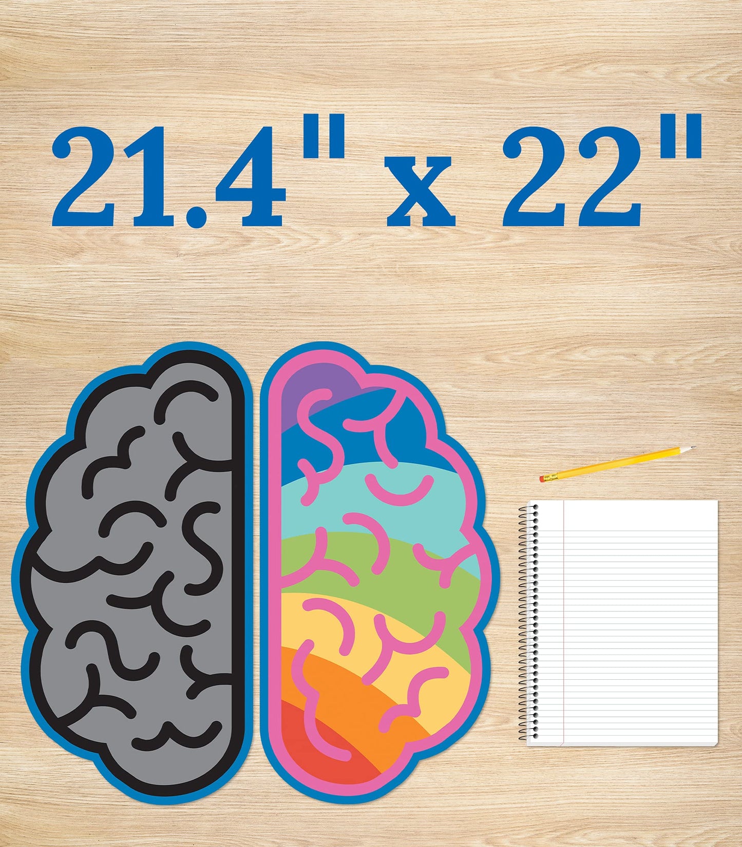 Carson Dellosa 29 pc Growth Mindset Bulletin Board Set, Motivational Poster, 2-Piece Brain With Affirmation Cards, Calm Down Corner Supplies and Classroom Decor
