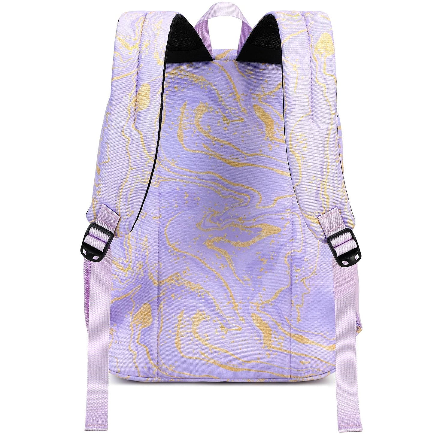 abshoo Classical Basic Marble Womens School Backpack For College Teen Girls Water Resistant Bookbag (Marble Purple)