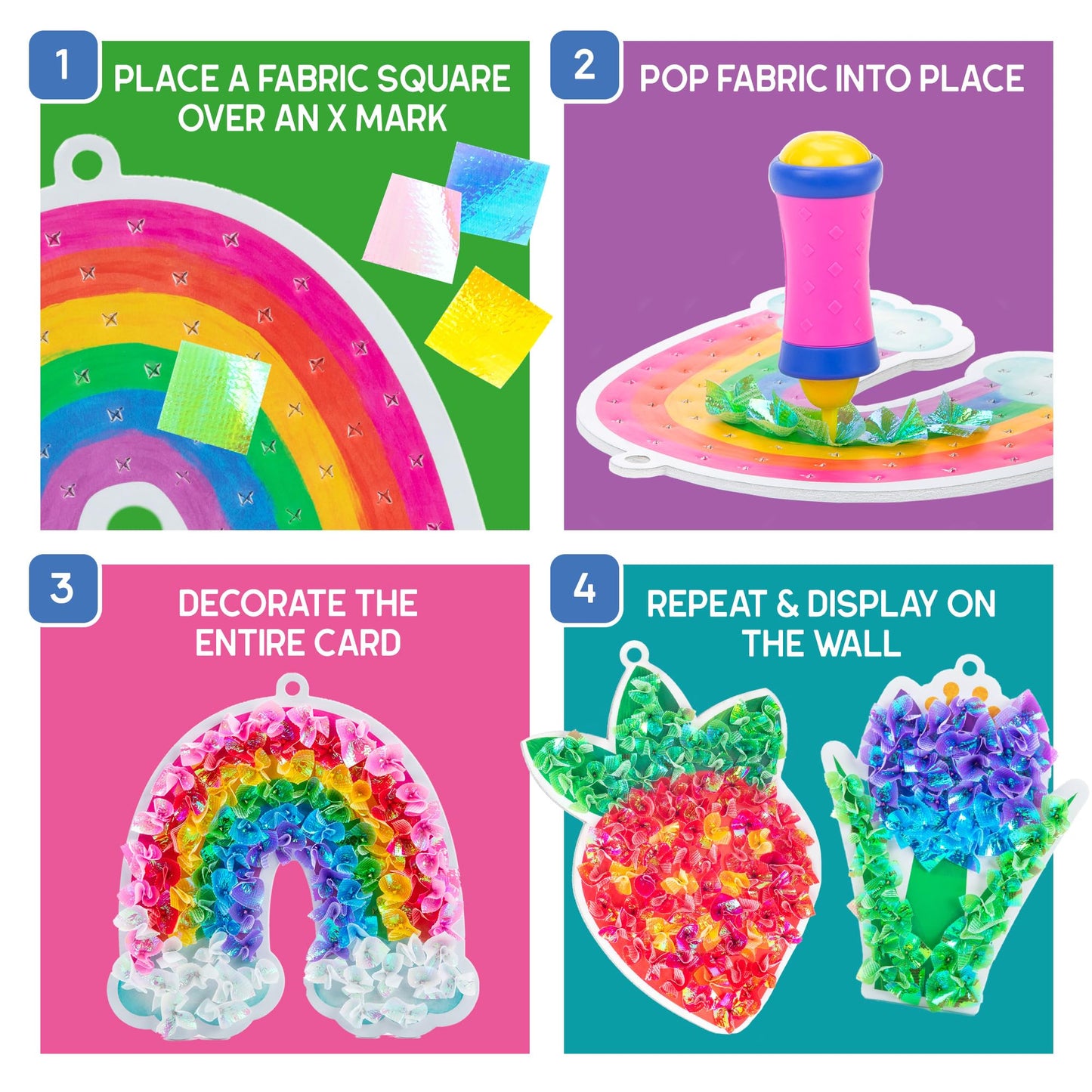 Educational Insights Tufting Kit - Arts and Crafts for Kids Ages 4-8, Poke in Art Kits for Girls & Boys, DIY Kids Craft Kit, Mess Free Art Set with Crafting Supplies, Easy Toddler Crafts