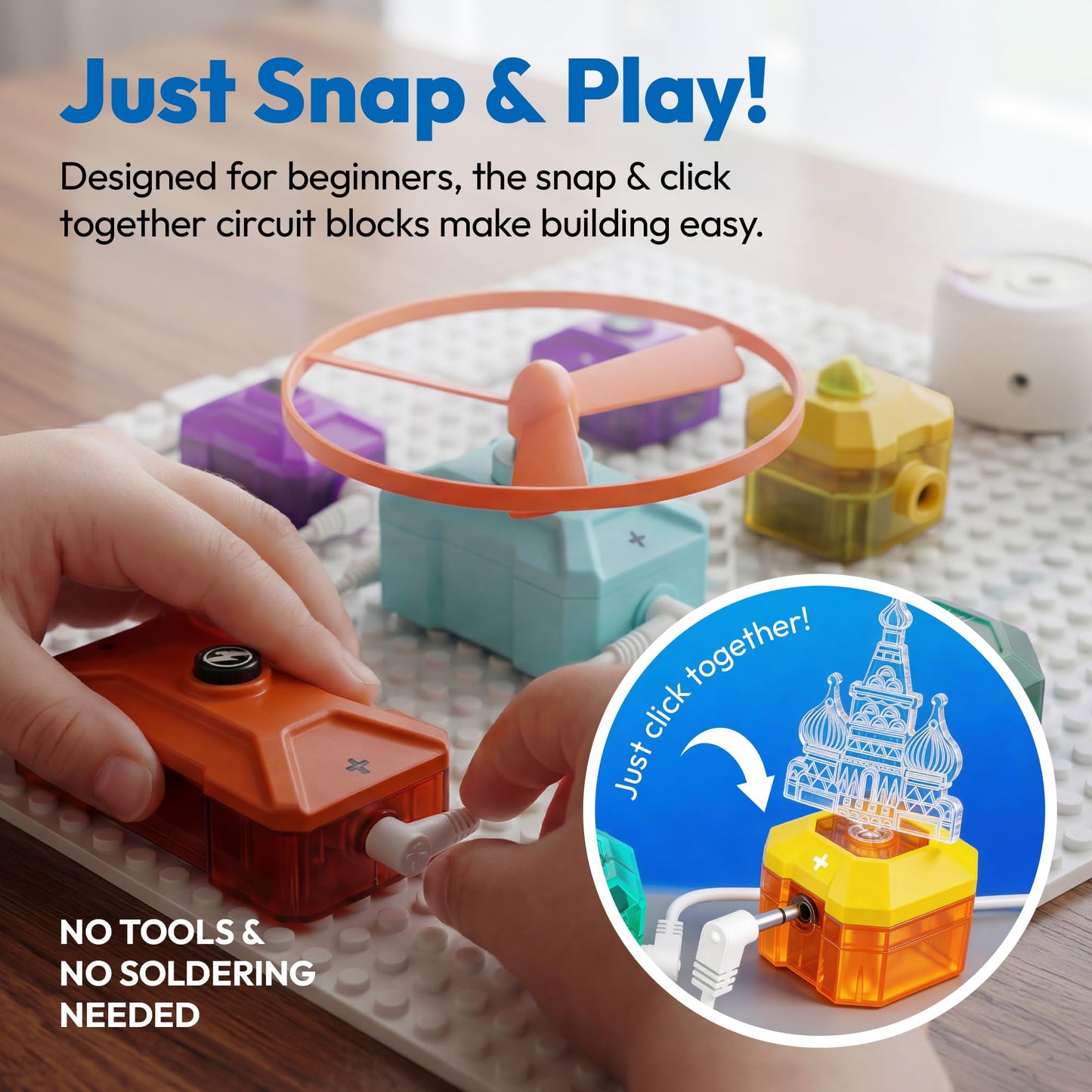 Contixo ST36 Science Circuit Kit – STEM Electronics Building Blocks for Kids, Hands-On DIY Circuits, Beginner-Friendly Science Toy for Ages 6+