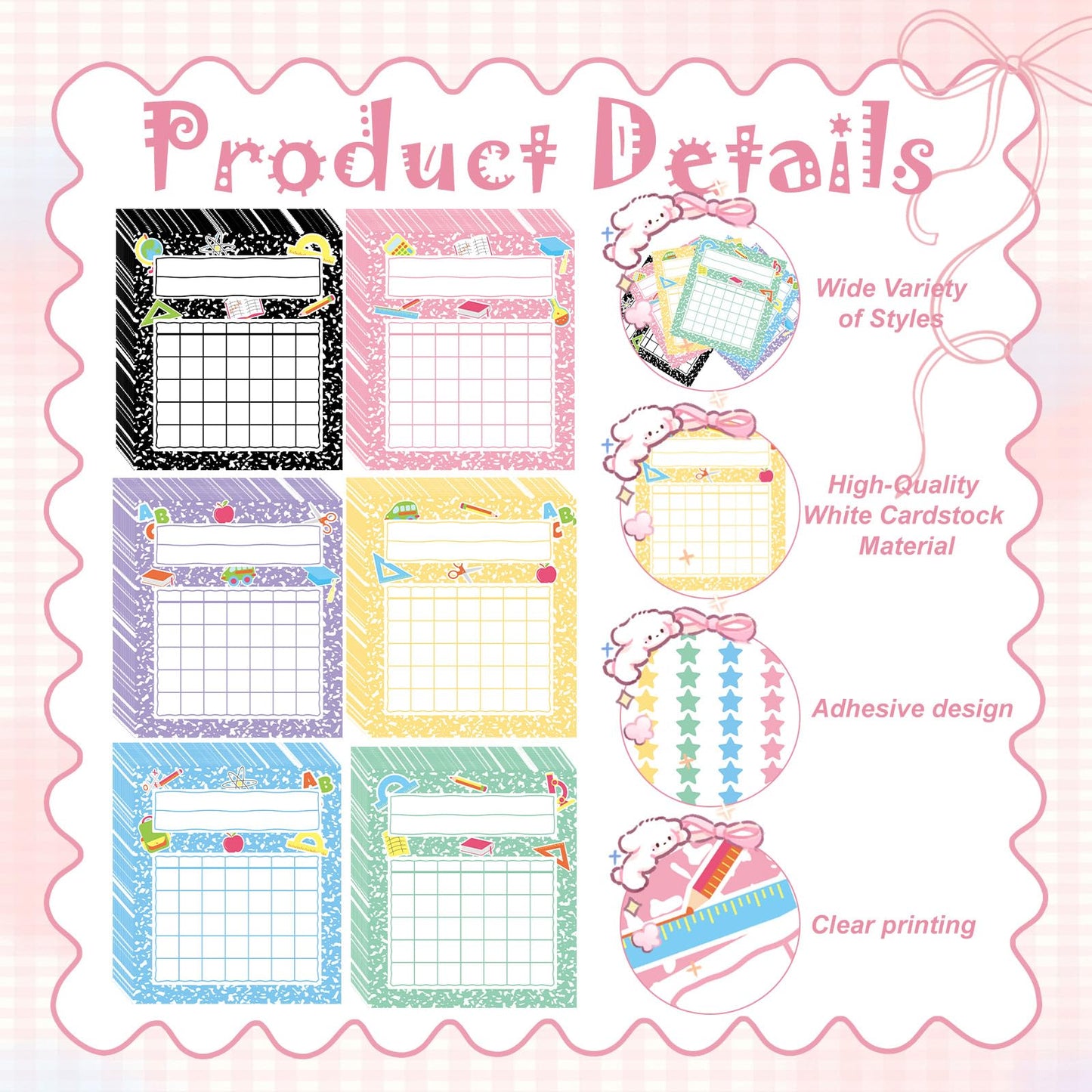 Sabary 120 Pack Composition Incentive Charts for Classroom with 59 Sheets 4248 Pcs Star Incentive Chart Stickers for Students Writing Achievement Progress Tracking Home Behavior Positive Reinforcement