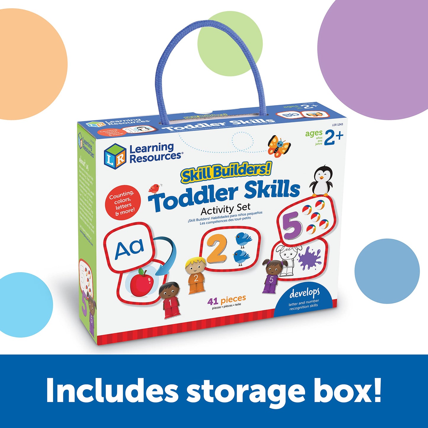 Learning Resources Skill Builders Toddler Skills - 41 Piece Set, Ages 2 and Up, Homeschool Activities, Preschool Supplies, Teaching Cards, Back to School Materials