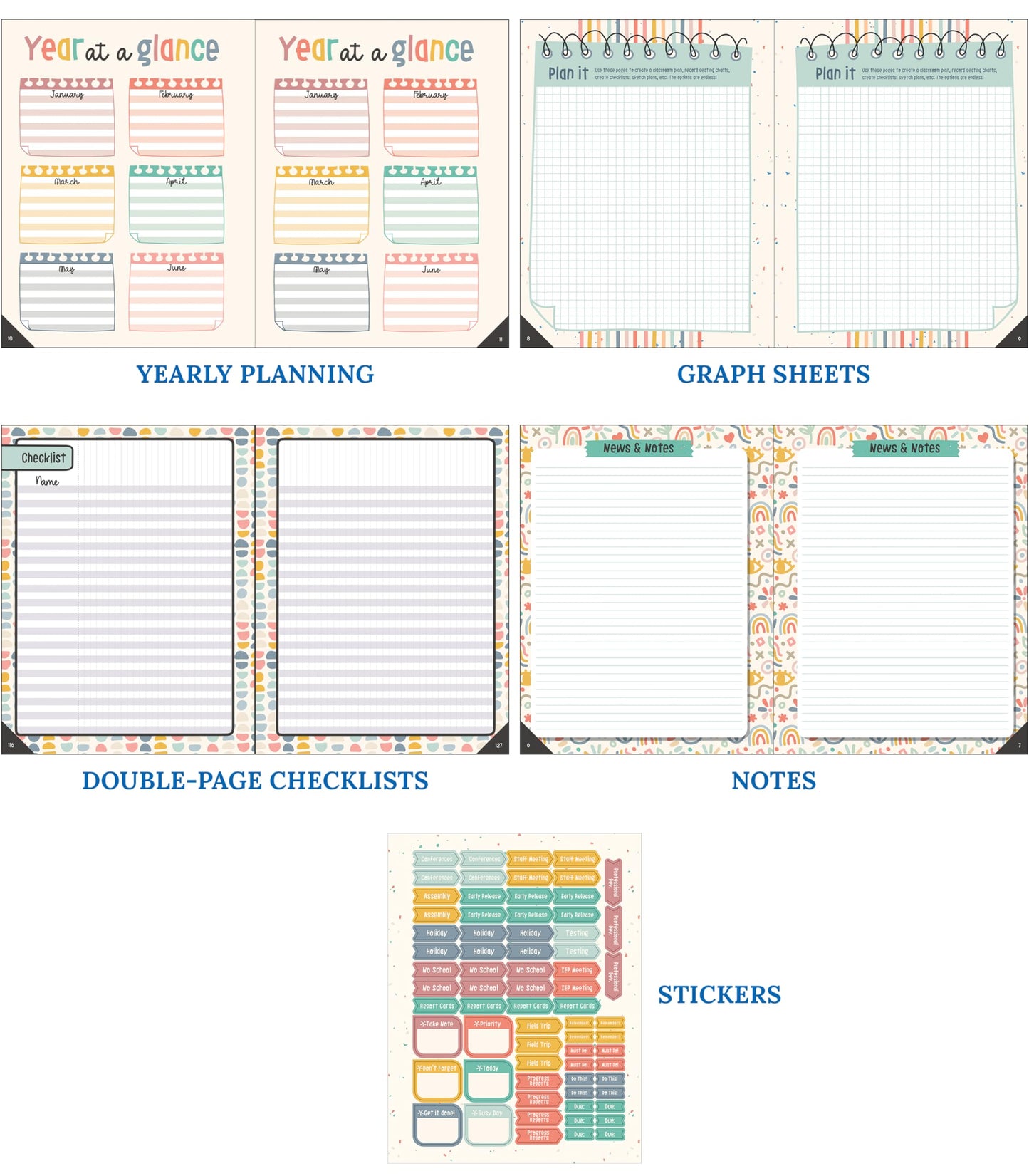 Carson Dellosa We Belong Teacher Planner 2026-2027, Undated 8" x 11" Lesson Plan Book with Stickers, Class Schedule, Weekly Calendar, Classroom Must Haves, Homeschool Essentials, Classroom Must Haves