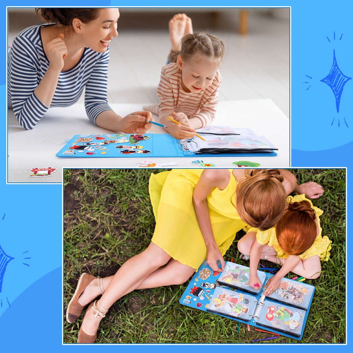 Windkream 13 Pack Felt Board Bible Stories Set, Flannel Board Stories with A Felt Pieces Storage Binder for Preschool Activities(Lovely Style)