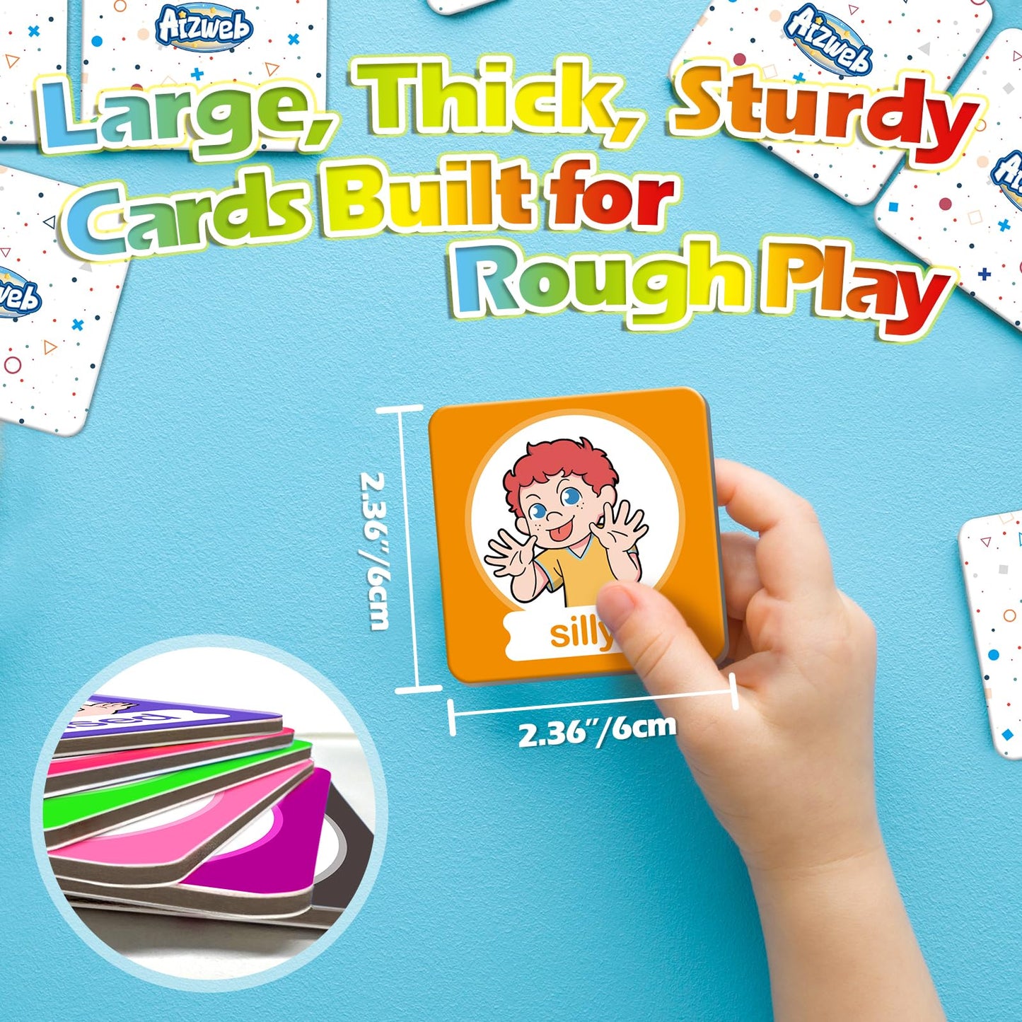 Aizweb Feelings Emotions Match Game,Memory Game,Social Emotional Learning Activities,Toddler Baby Flash Cards,Calm Down Corner Supplies,Educational Toys for Pre K Preschool Kindergarten Autism ADHD