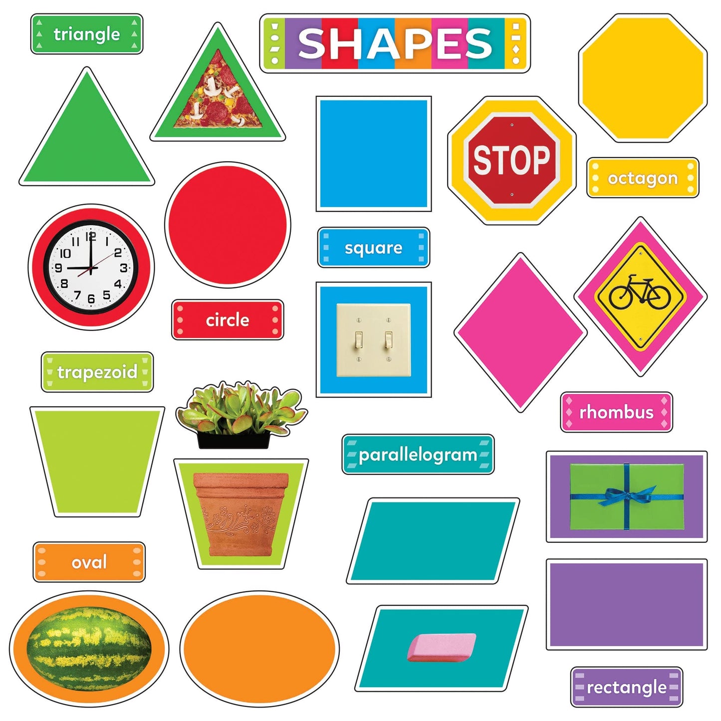 Trend Enterprises Shapes All Around Us Learning Set, by TREND enterprises, Inc., Dry Erase Learning Set, Ages 4-8