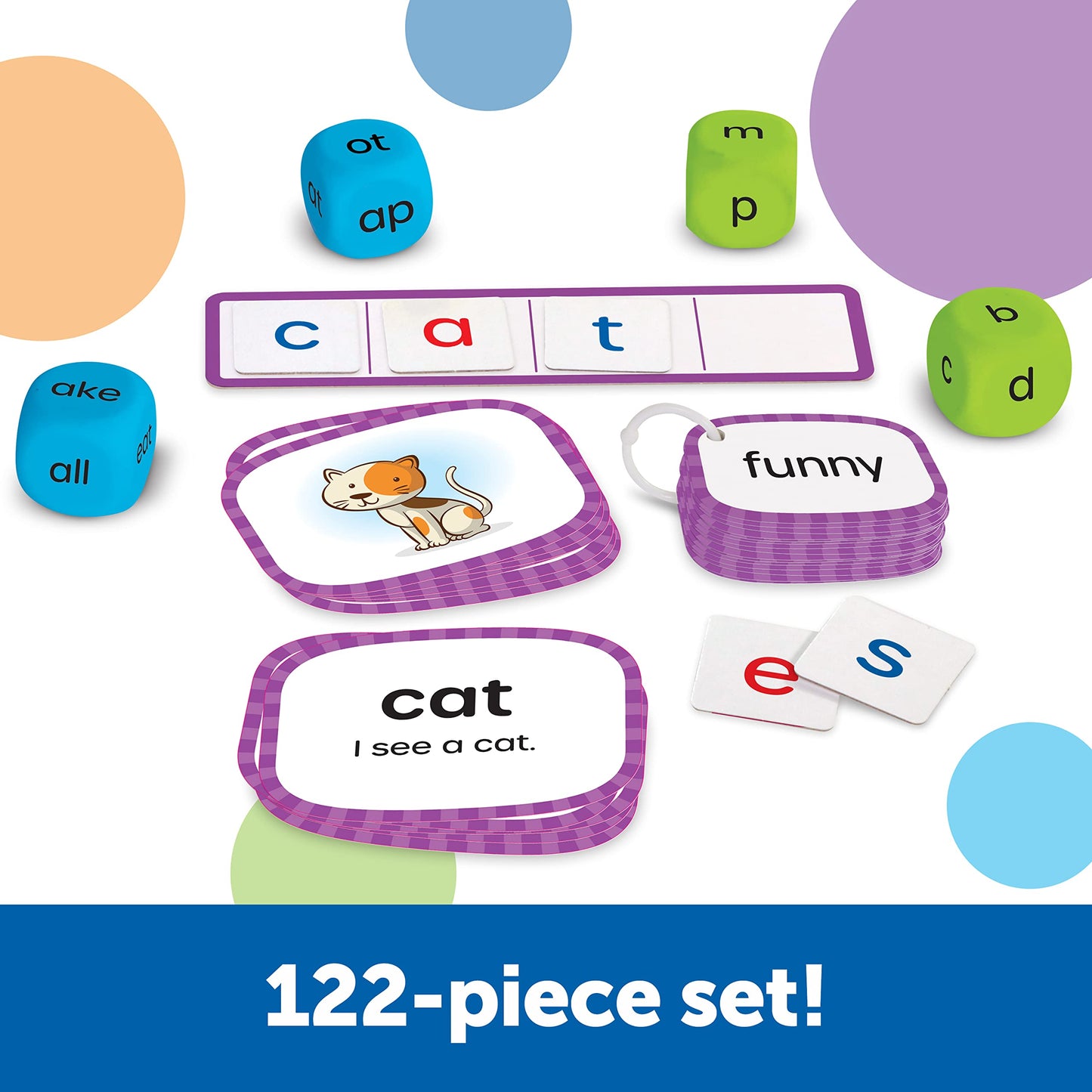 Learning Resources Skill Builders! Kindergarten Reading Activity Set - 122 Pieces, Ages 5+, Back to School Essential Materials, Homeschool Supplies
