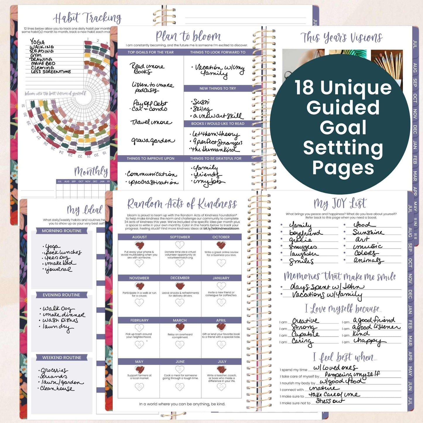 bloom daily planners 2026-2027 Planner - Academic Year (July 2026 - July 2027) Monthly & Weekly Soft Cover Planner for Women - 13 Month Calendar Agenda Book with Stickers - 5.5" x 8.25" - Floral Fiesta