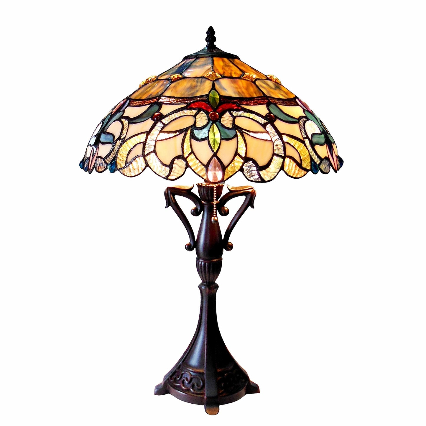 Chloe Nora Table Lamp CH18091IV18-TL2, Glass, One Size, Multicolor
